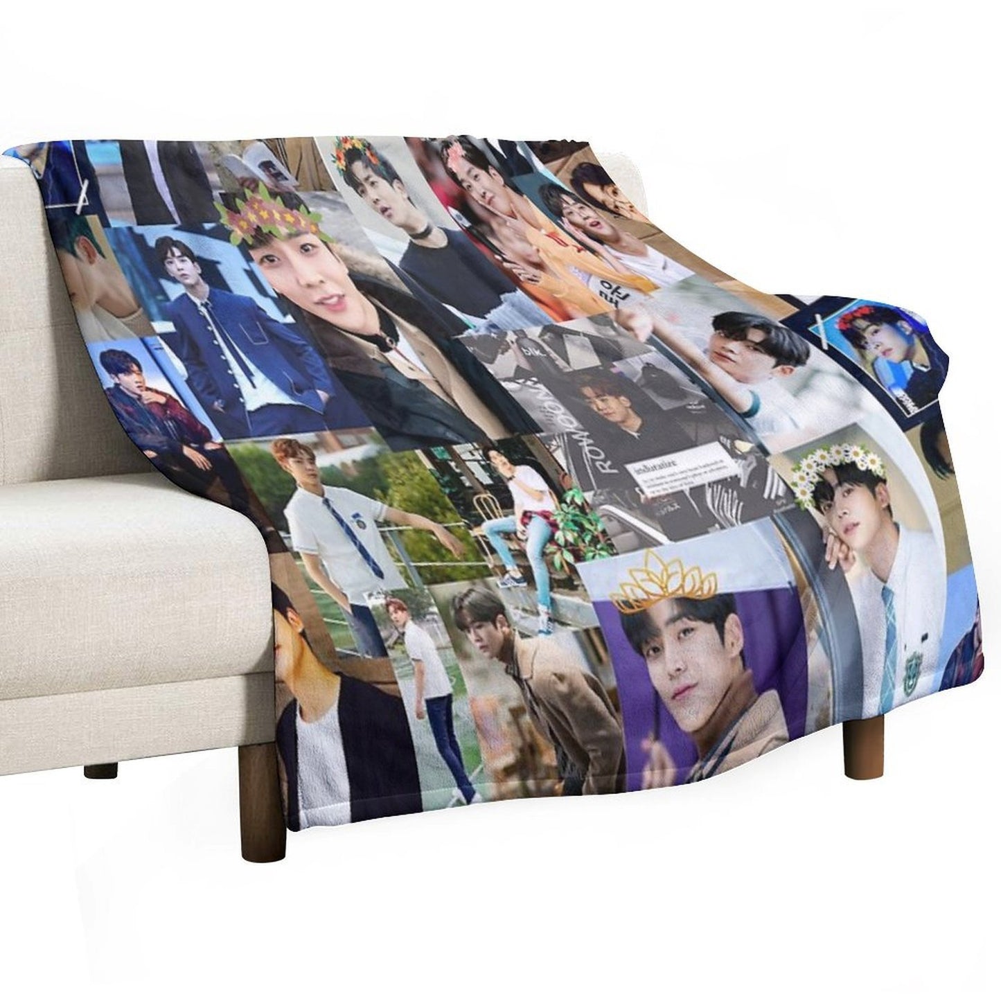 Rowoon Beautiful Collage Plush Throw Blanket