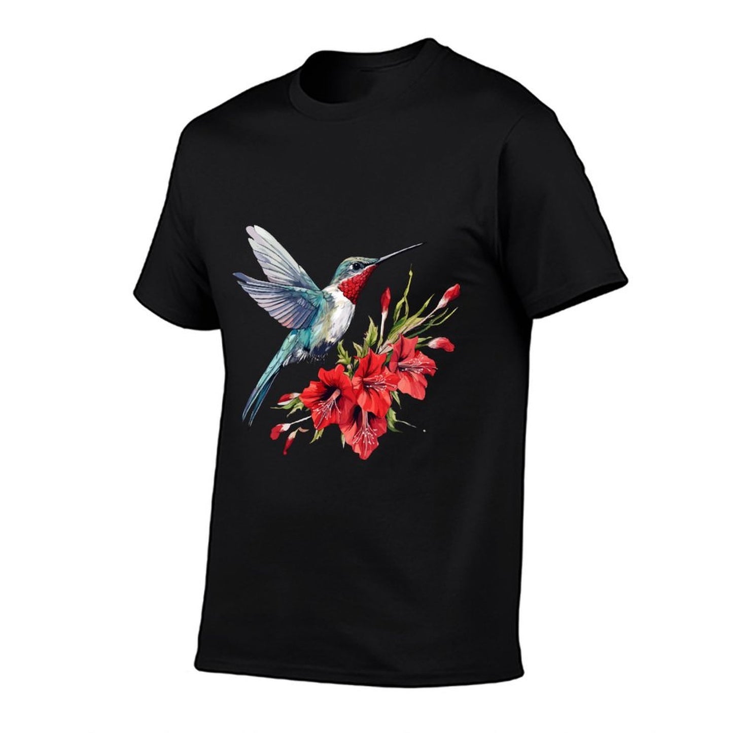 Watercolor Flower Hummingbird For Women Odor-resistant T-Shirt