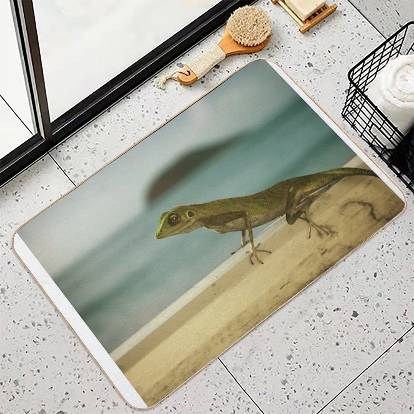 Harry Lizzard BBC Death in Paradise Slip-Resistant Bath Mat