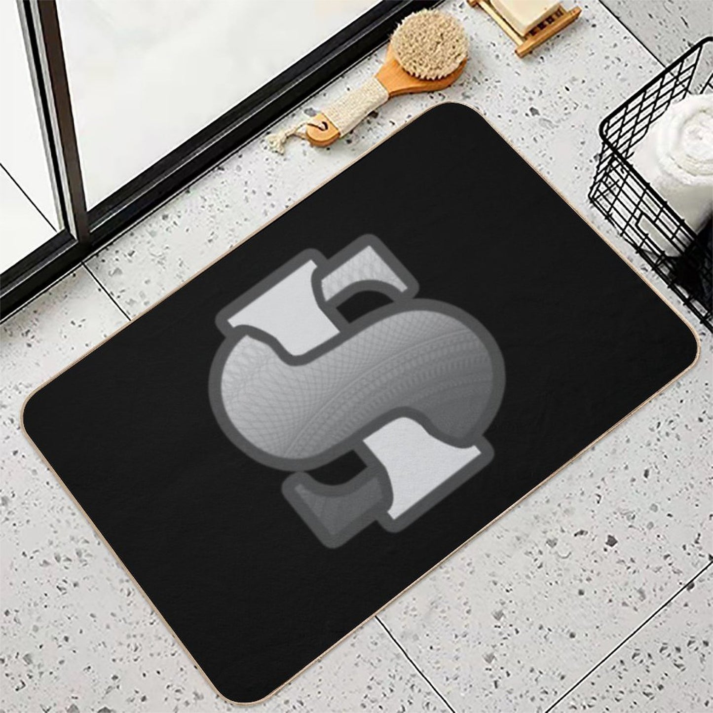 The Schedule Grayscaled Anti-Trip Bath Mat