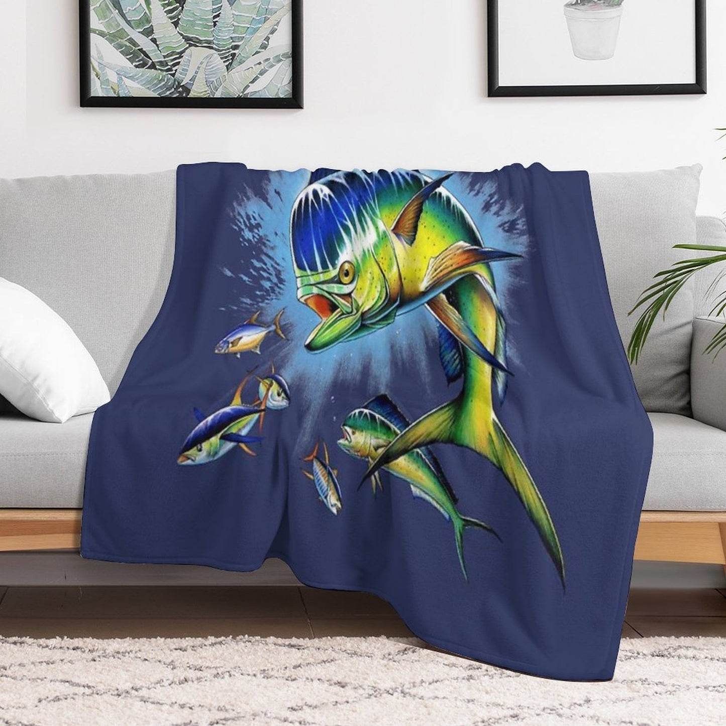Bull Dolphin Quick-dry Throw Blanket