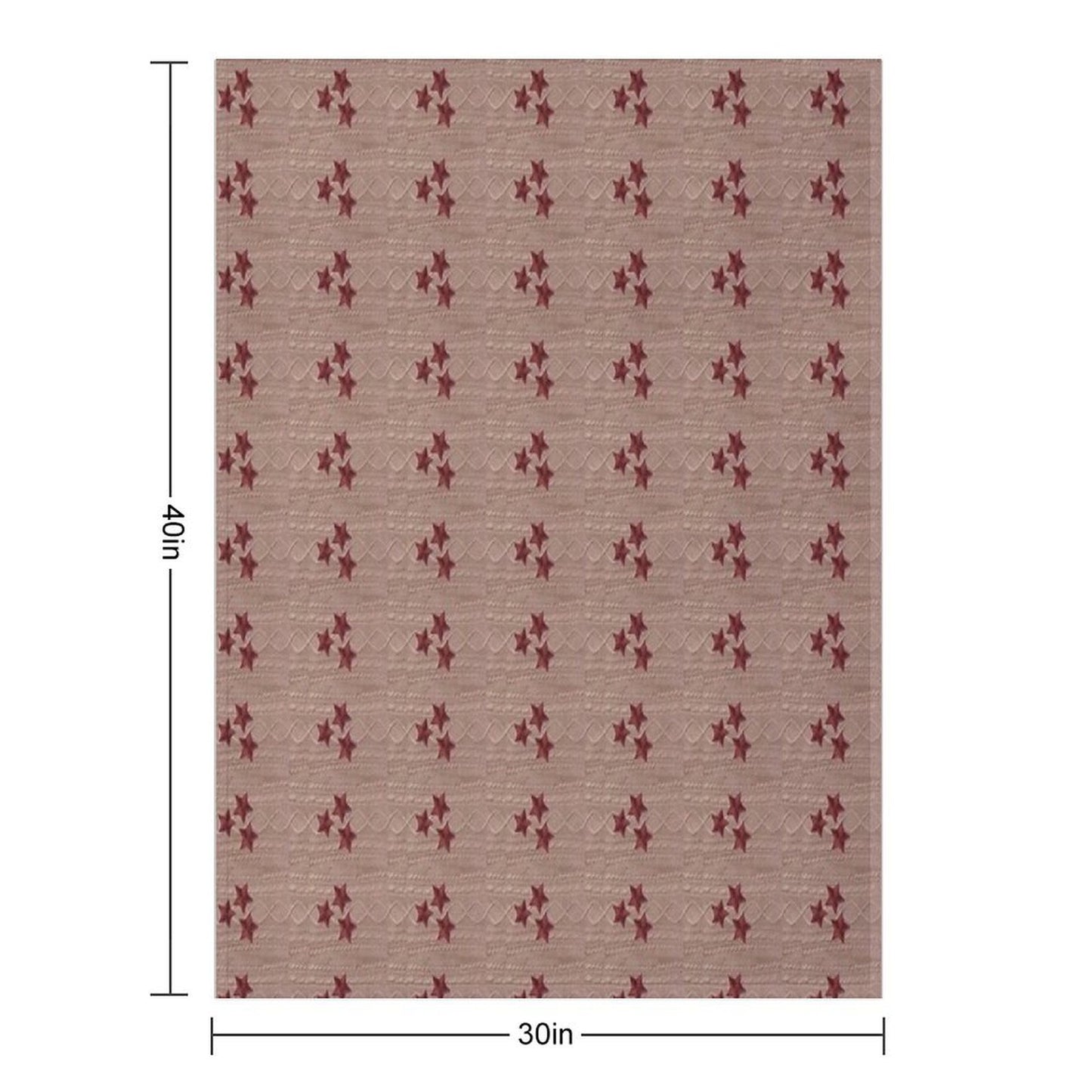 Red Cardigan Star (Printed Image - Not Real Knit) Anti-pilling Throw Blanket