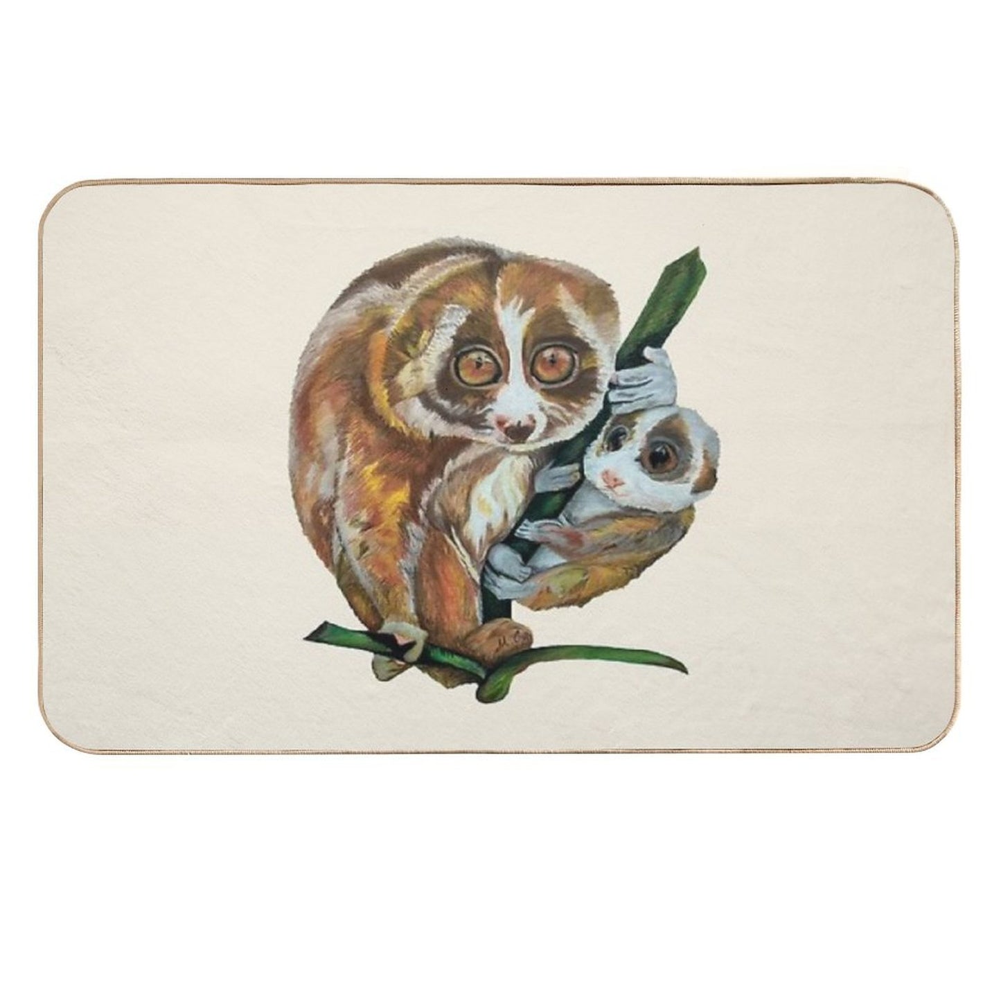 Slow Loris with Baby Toxin-Free Bath Mat