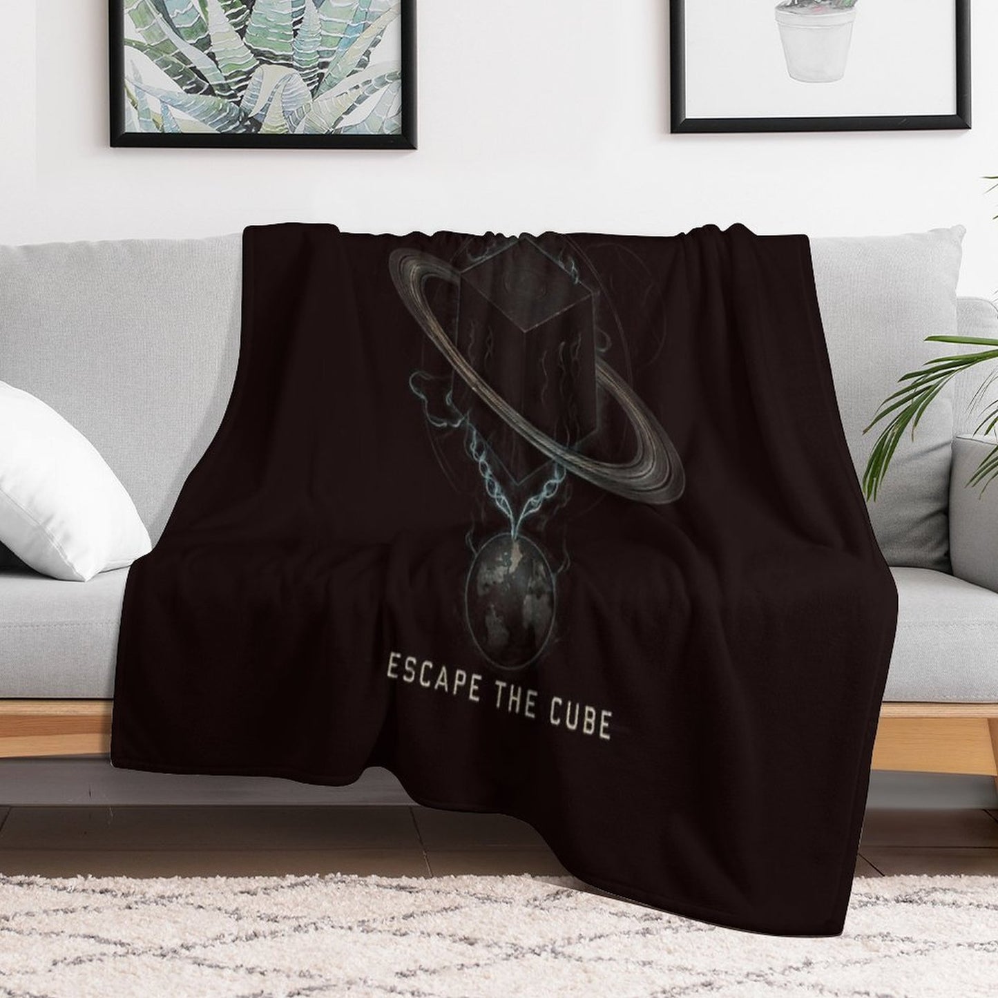 The Saturn Matrix Escape The Cube Lightweight Throw Blanket