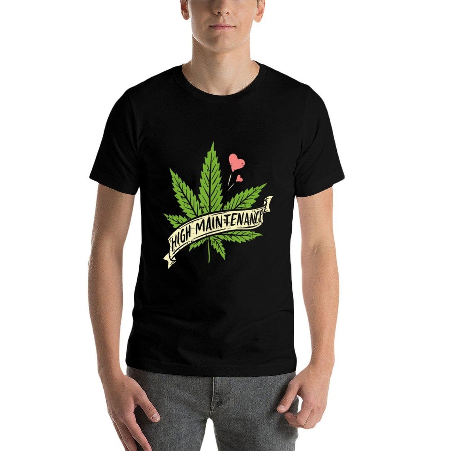 High Maintenance Weed Cannabis Pocket 420 THC Stoner Gift Vintage-inspired T-Shirt