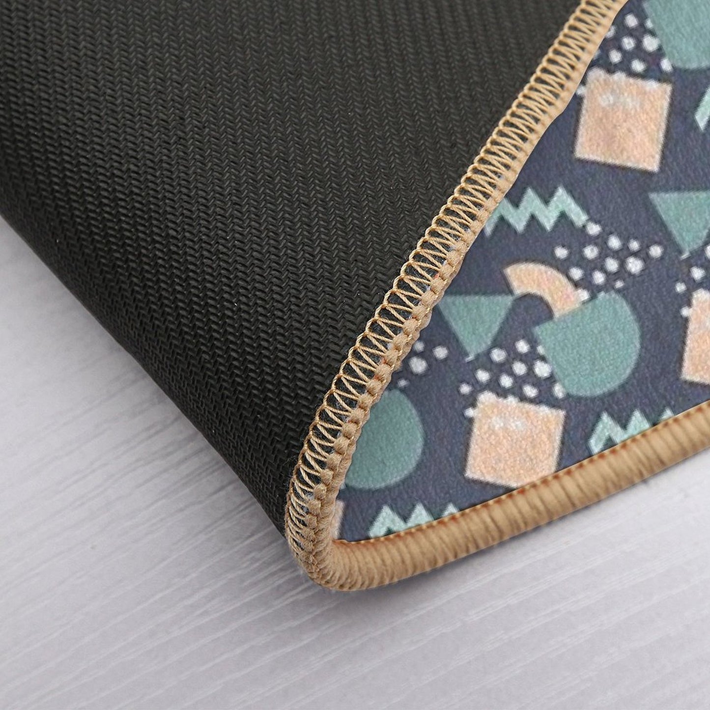 A Take on Modern Art with Triangles, Circles, Squares And Dots Rapid-Drying Bath Mat