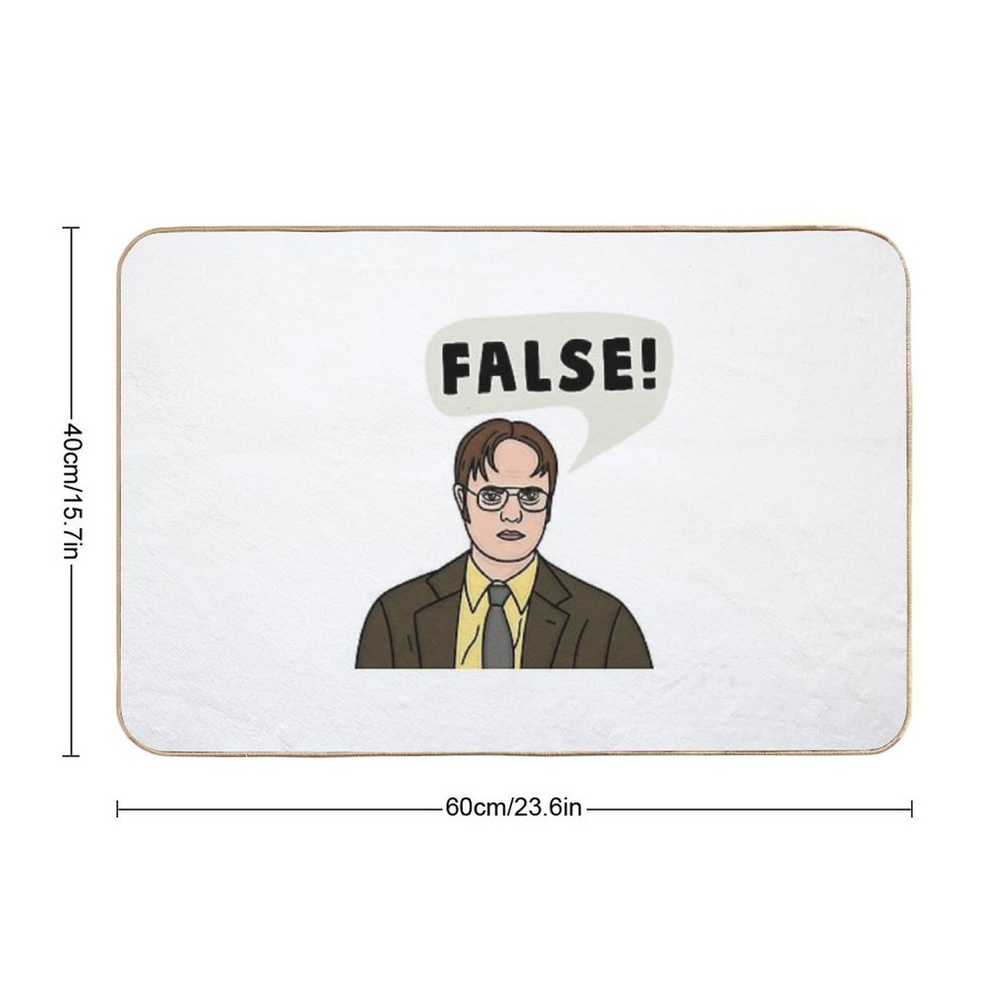 Dwight Schrute The Office False Quote Rapid-Drying Bath Mat