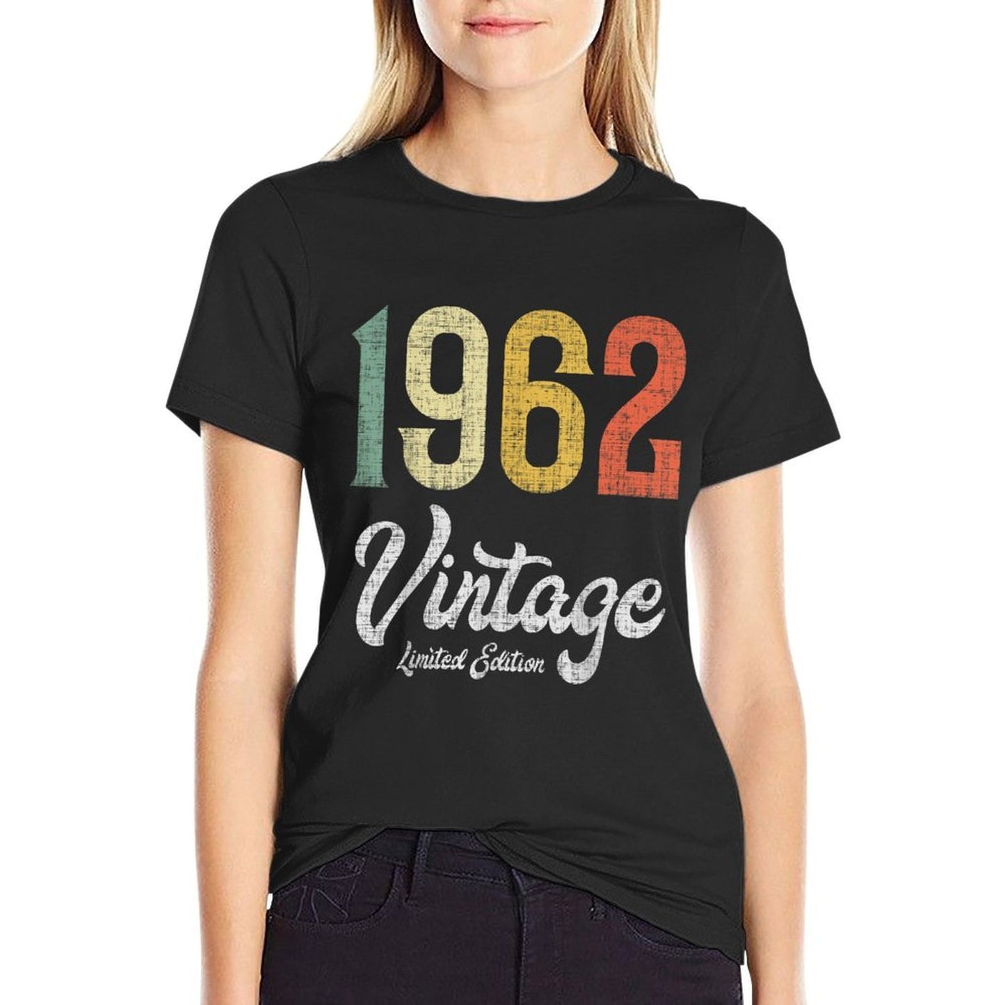 Vintage 1962 Limited Edition 60th Birthday Summer-ready Fabric T-Shirt