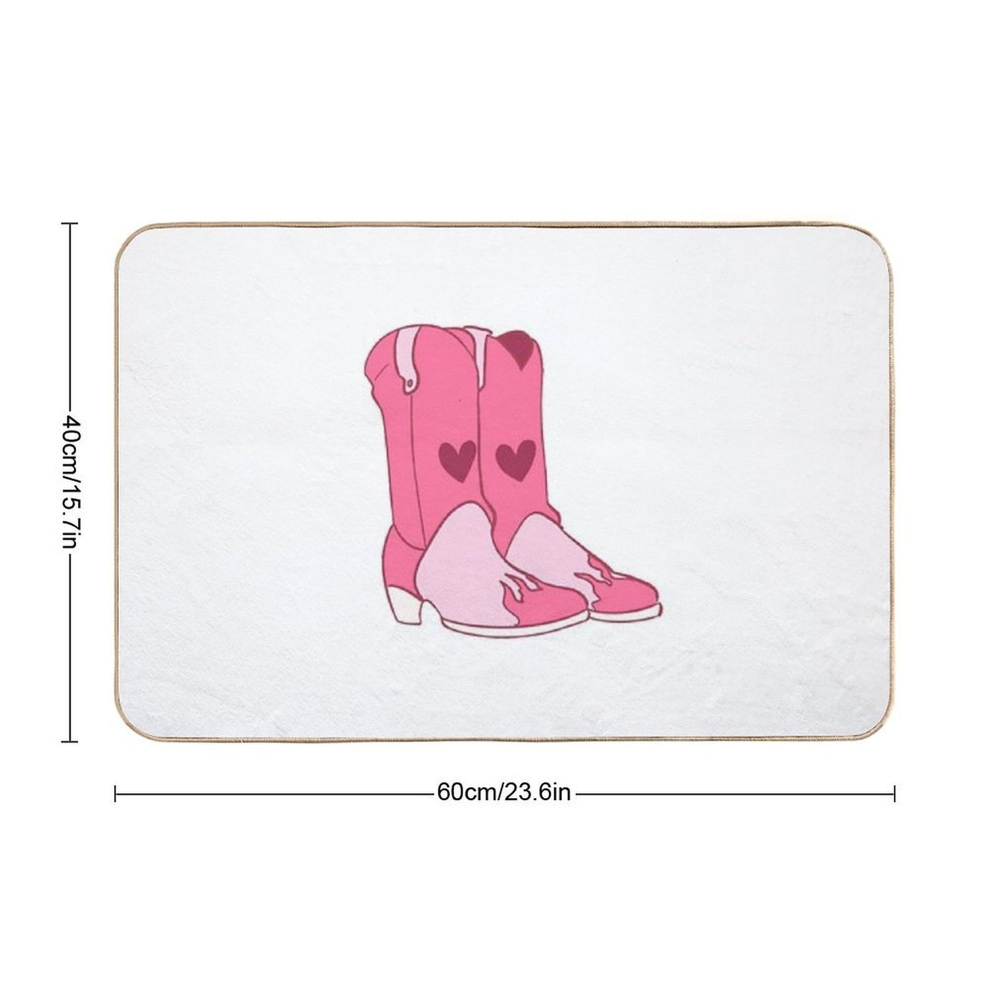 Cowboy Cowgirl Pink Boots Multi-Purpose Bath Mat