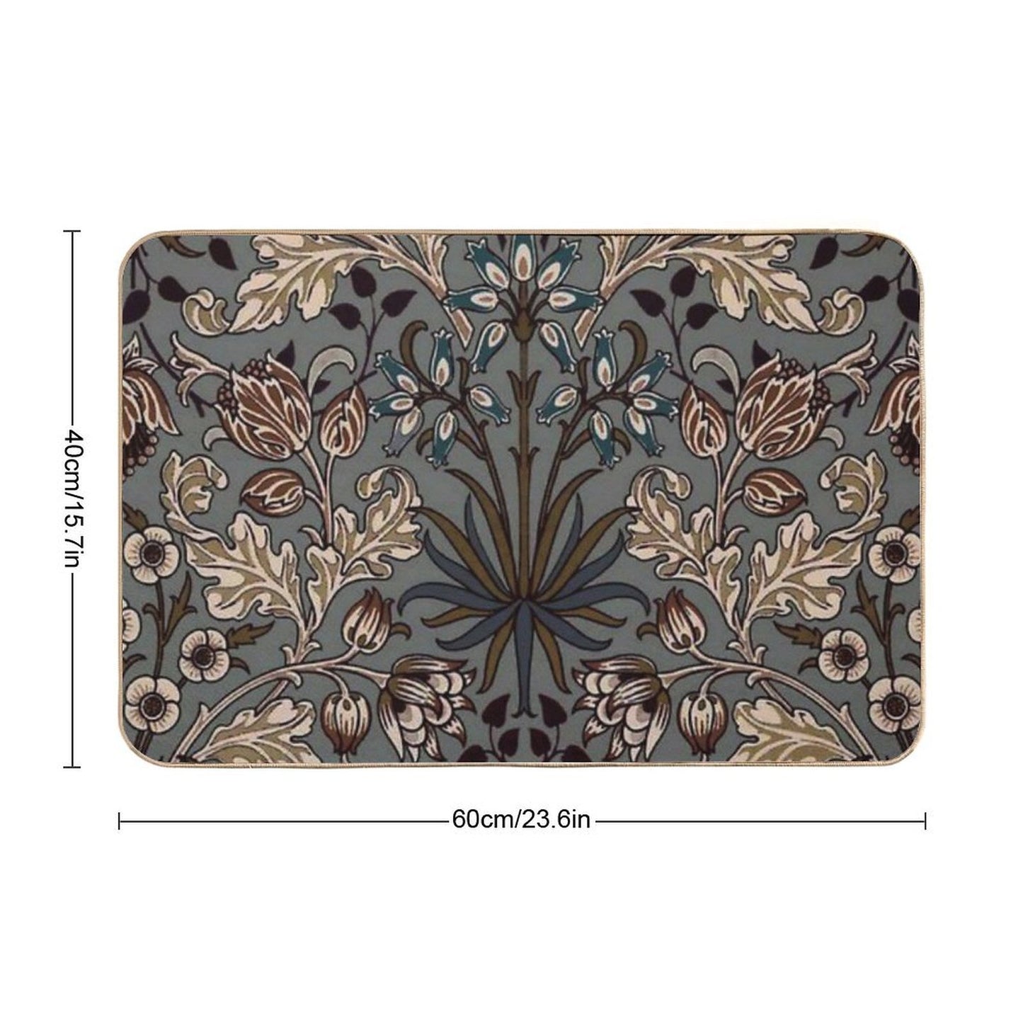 William Morris Fabric Design Pet-Safe Bath Mat