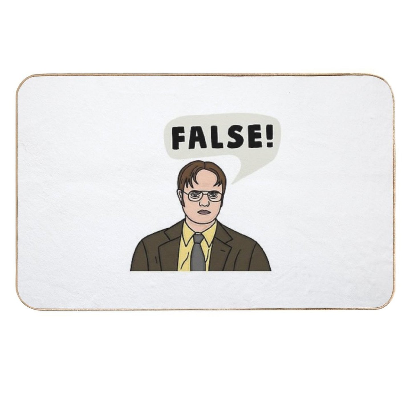 Dwight Schrute The Office False Quote Rapid-Drying Bath Mat