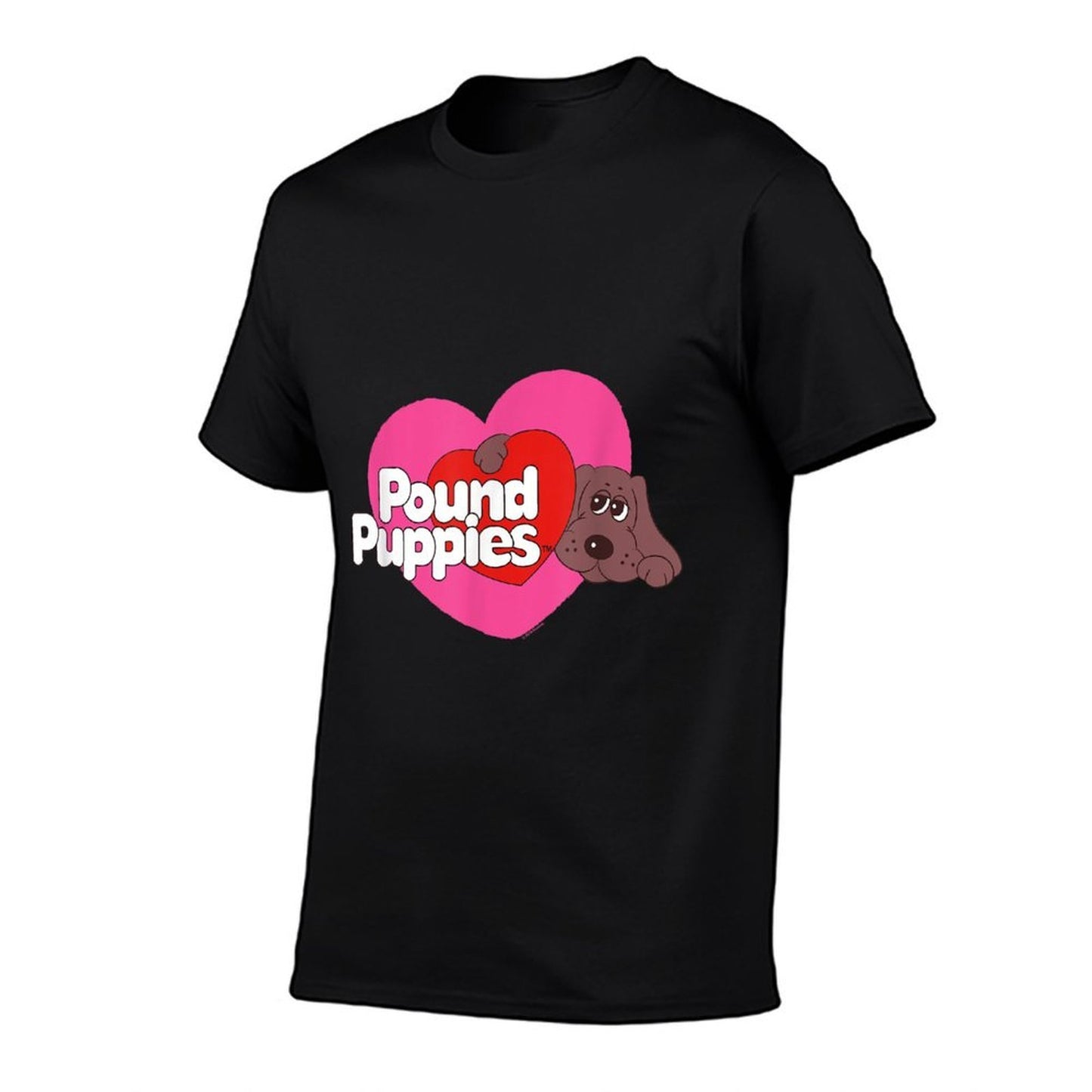 Pound Puppies Valentine's Day Cute Dog Heart Shape Big Logo Quick-drying T-Shirt