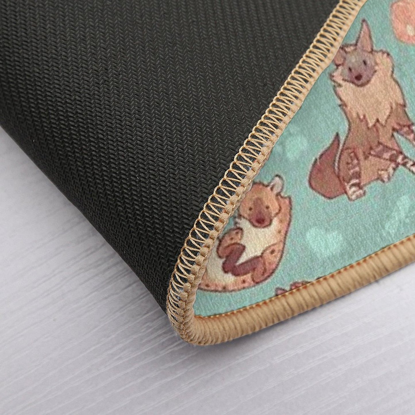 Hyenas in Minty Dirt-Trapping Bath Mat