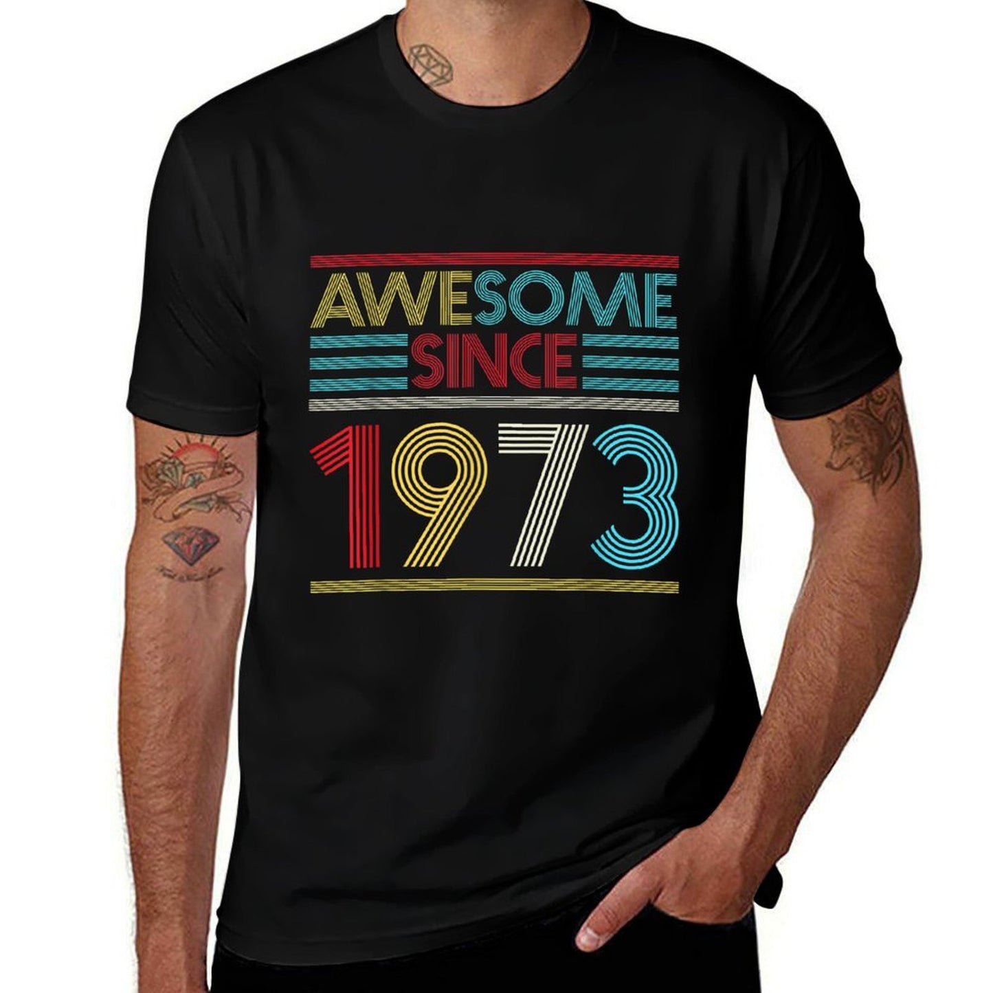 50th Birthday Gifts - Awesome Since 1973 Relaxed-fit T-Shirt