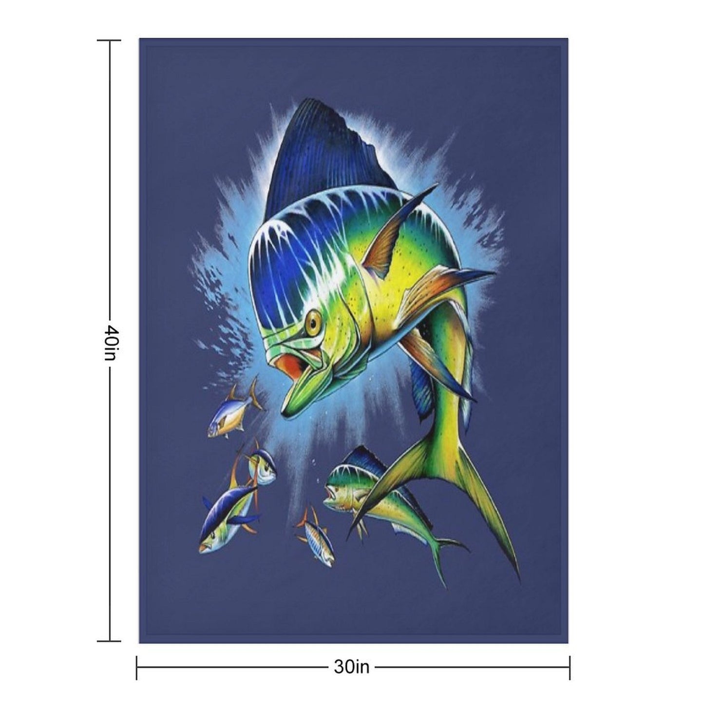 Bull Dolphin Quick-dry Throw Blanket