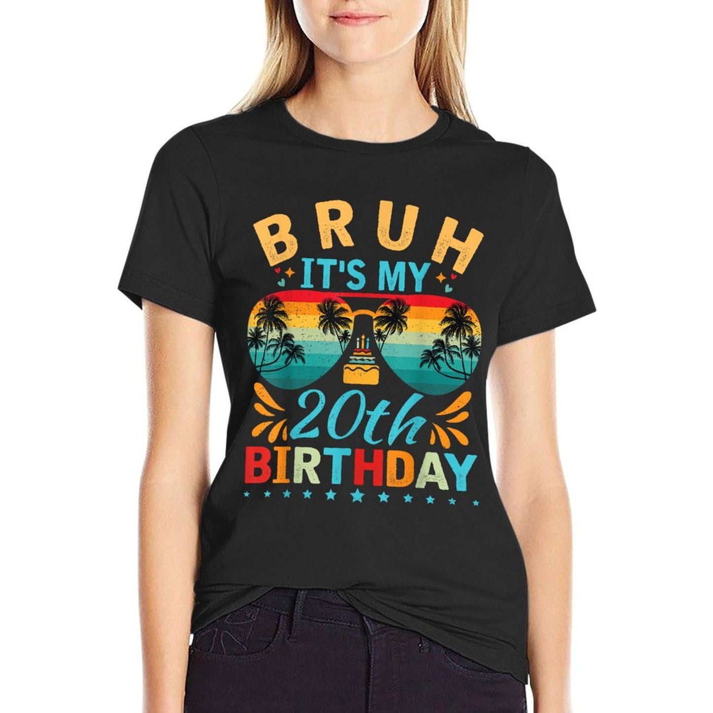 20 Years Old Birthday Party Bruh It's My 20th Birthday Easy-care T-Shirt