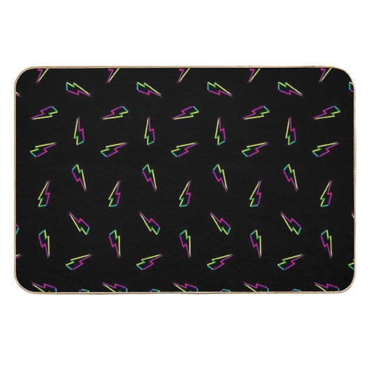 CMYK Lightning (black) Durable Bath Mat