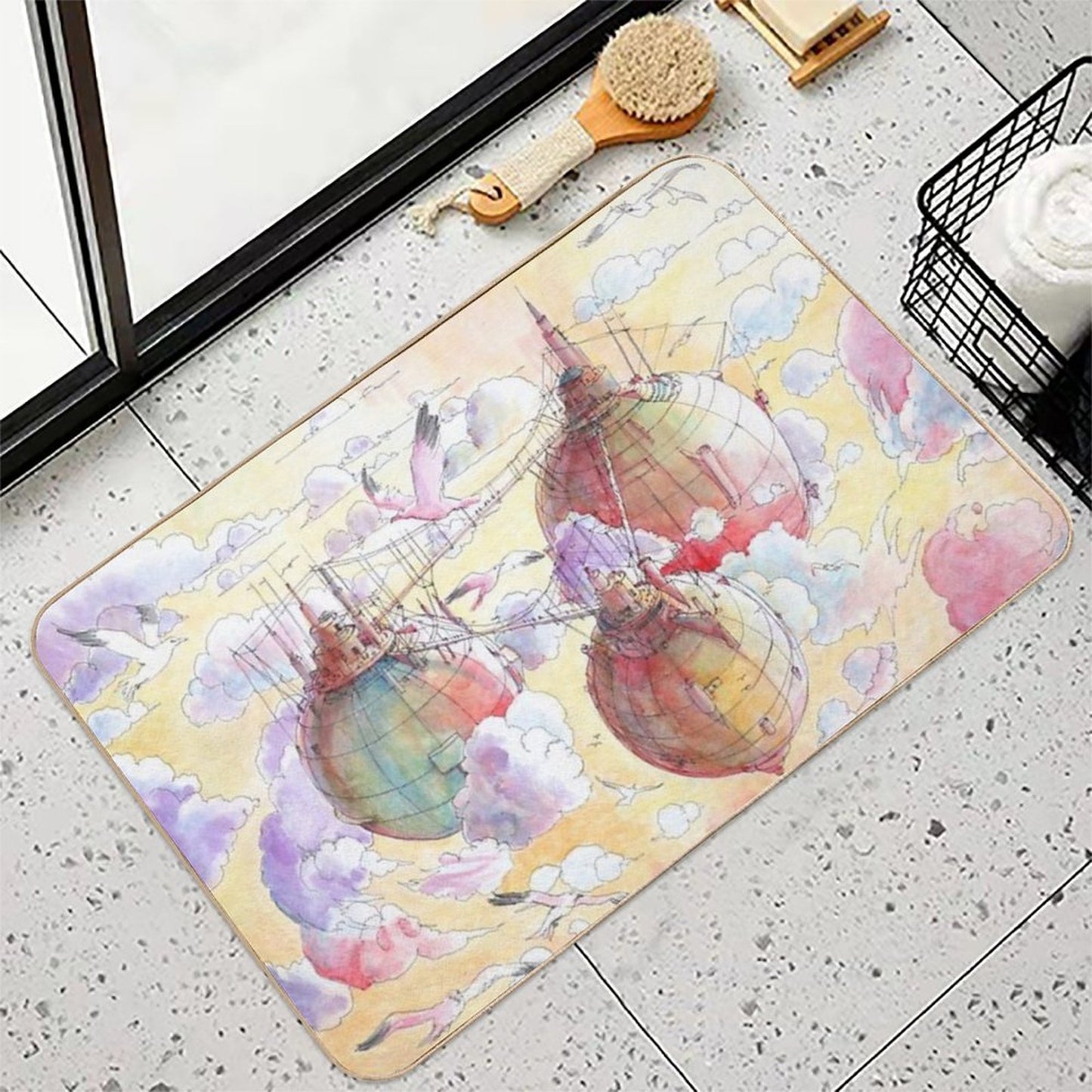 Three Worlds Dirt-Trapping Bath Mat