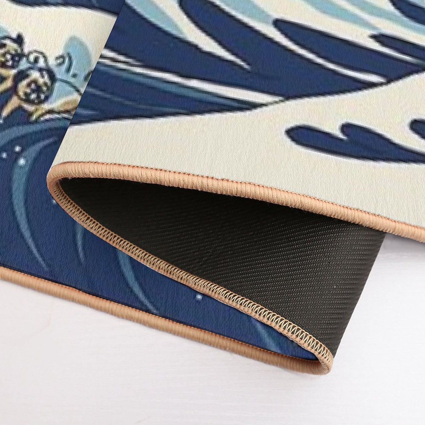 The Great Wave of Pug Multi-Purpose Bath Mat