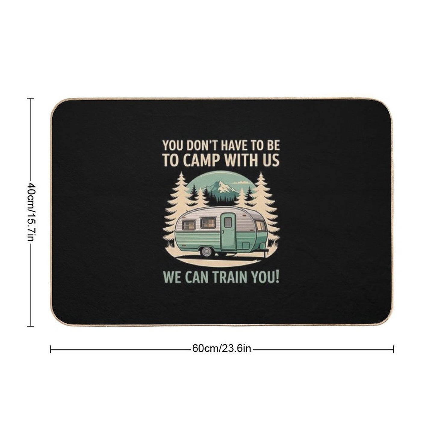 Crazy Camp With Us Funny Camping Rapid-Drying Bath Mat