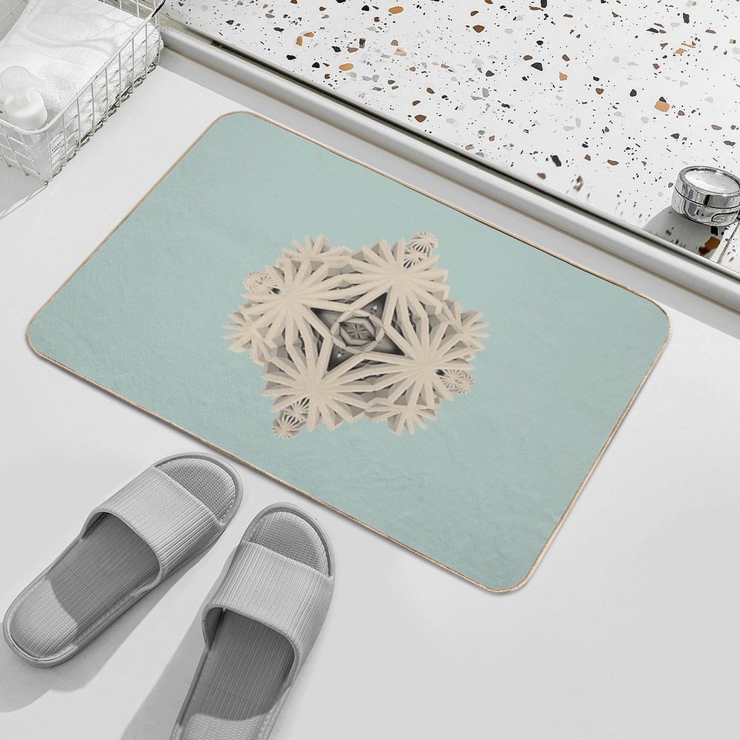 Ancient Calaabachti Filigrane Toxin-Free Bath Mat