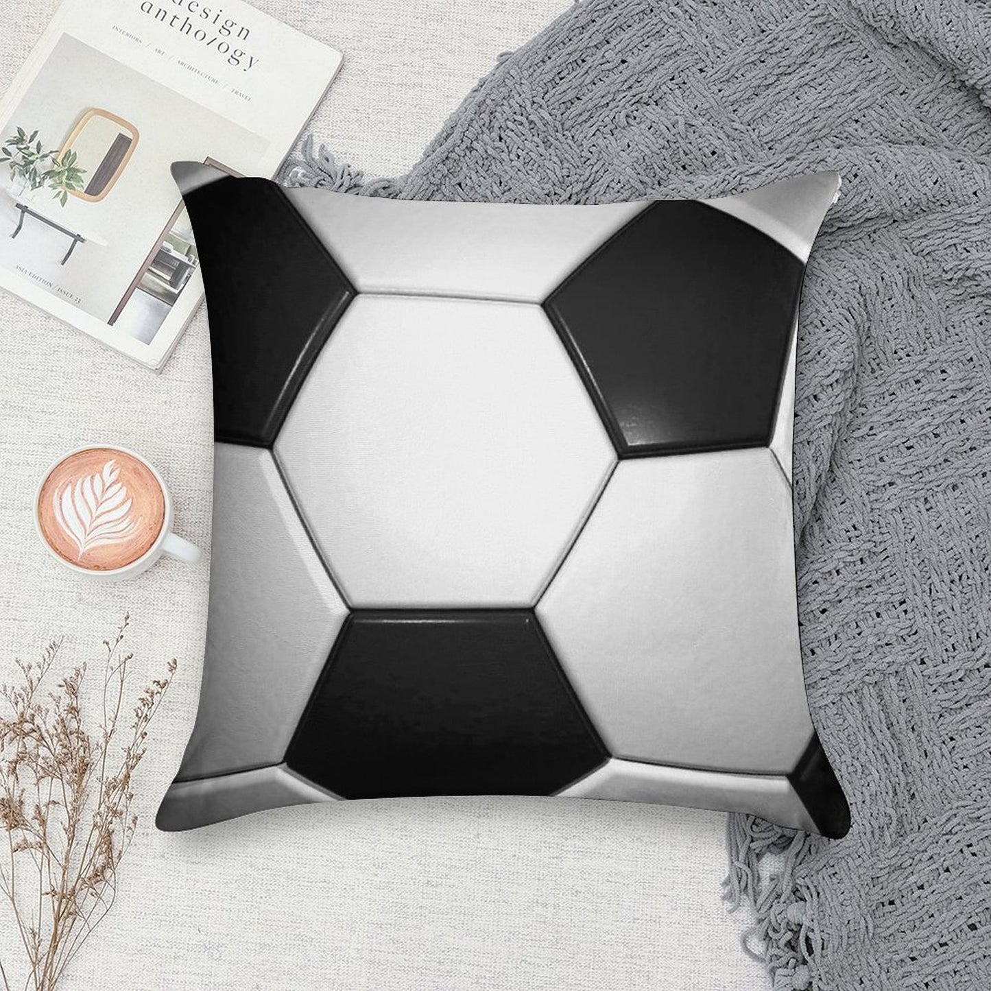 Soccer Cover, Case, Handy, Tablet, IPad, Sports, Team, Gift Soft Fade-Resistant Throw Pillow