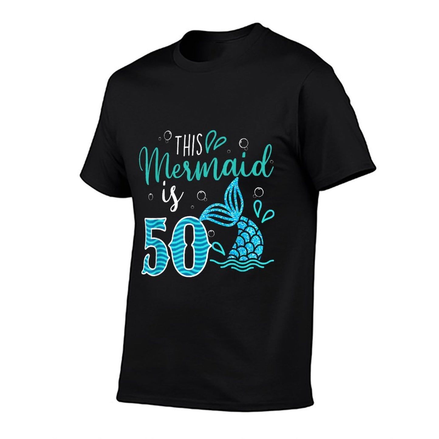 50th Birthday This Mermaid Is 50 Years Old Bday Fade-proof Color T-Shirt