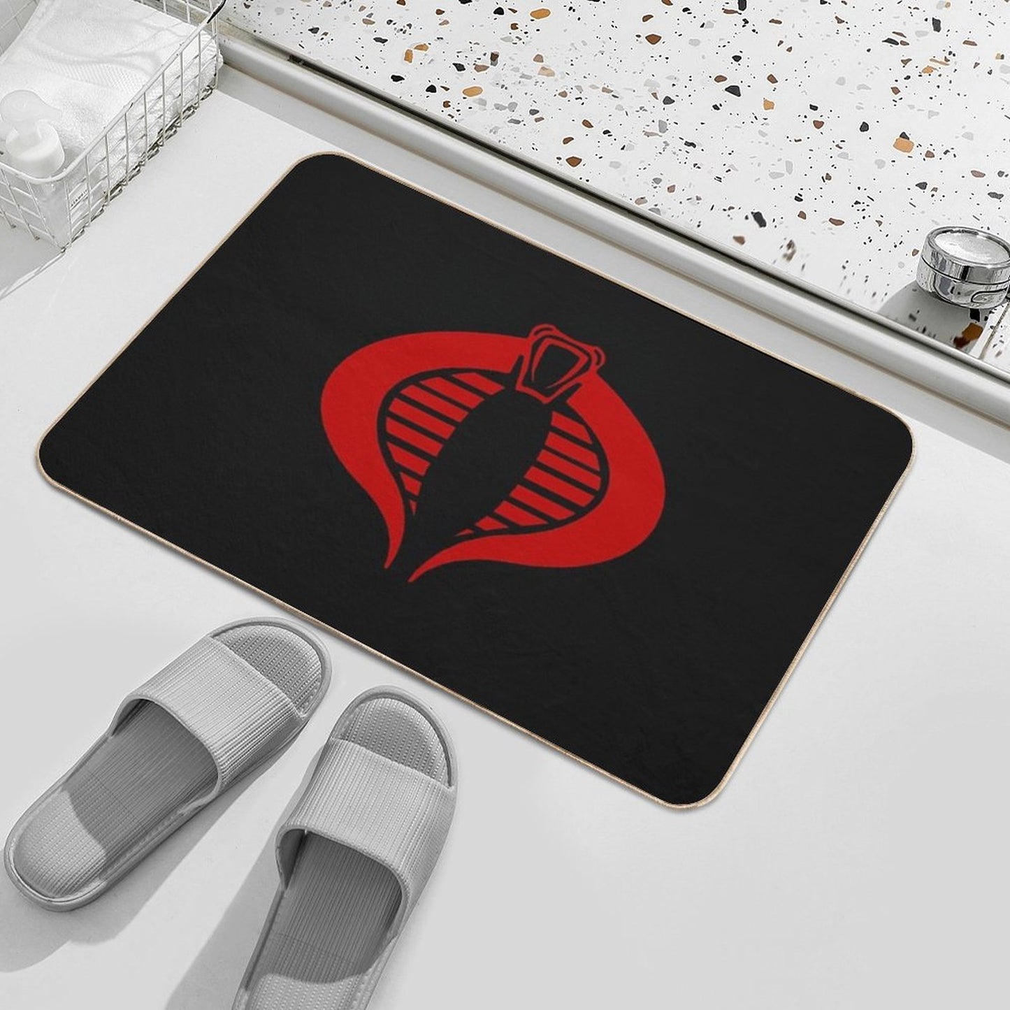 Gi Joe Cobra Enemy Logo Repositionable Bath Mat