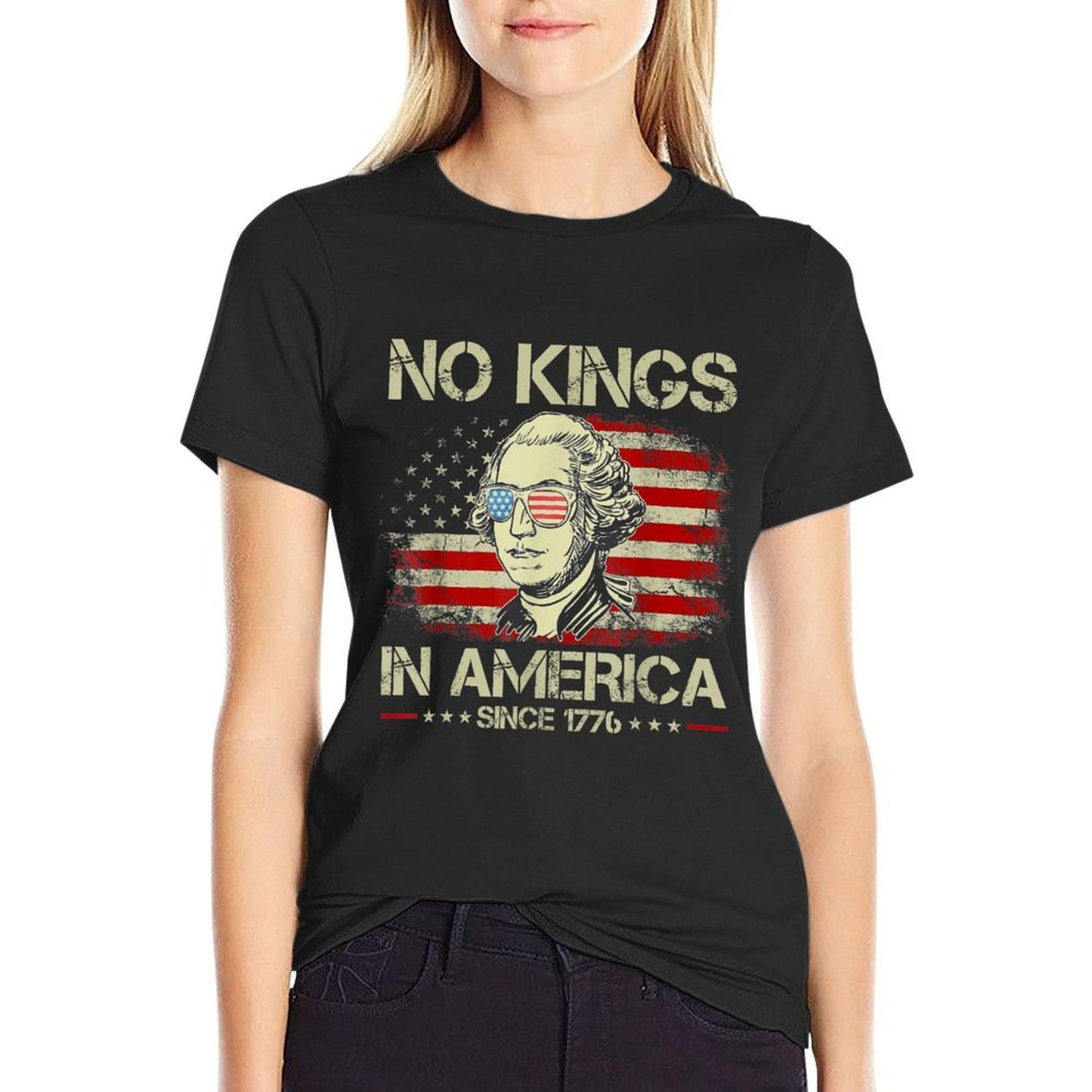 No Kings In America Since 1776 George Washington USA  Versatile T-Shirt