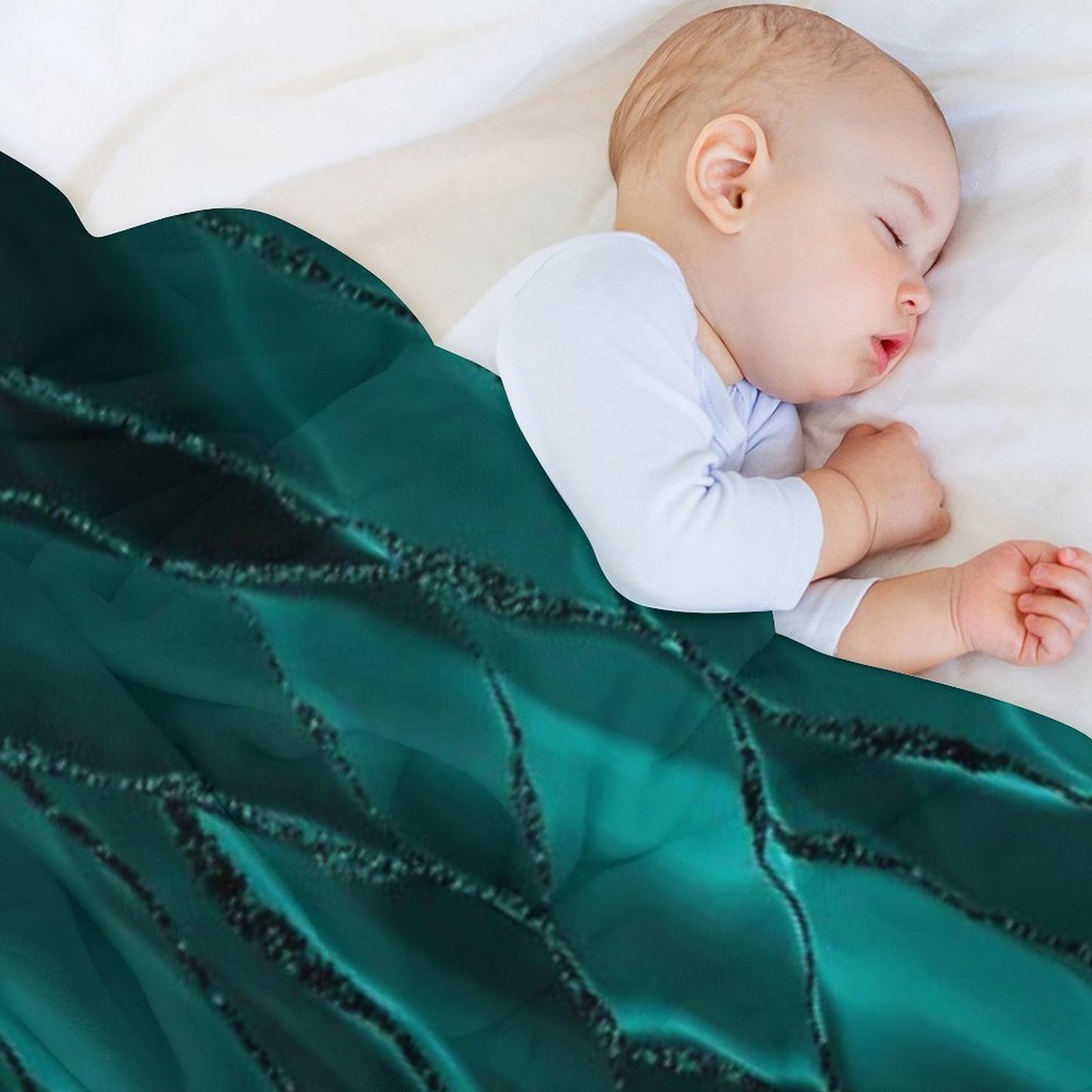 Emerald Green Glamour Marble Faux And Agate Landscapes All-season Throw Blanket