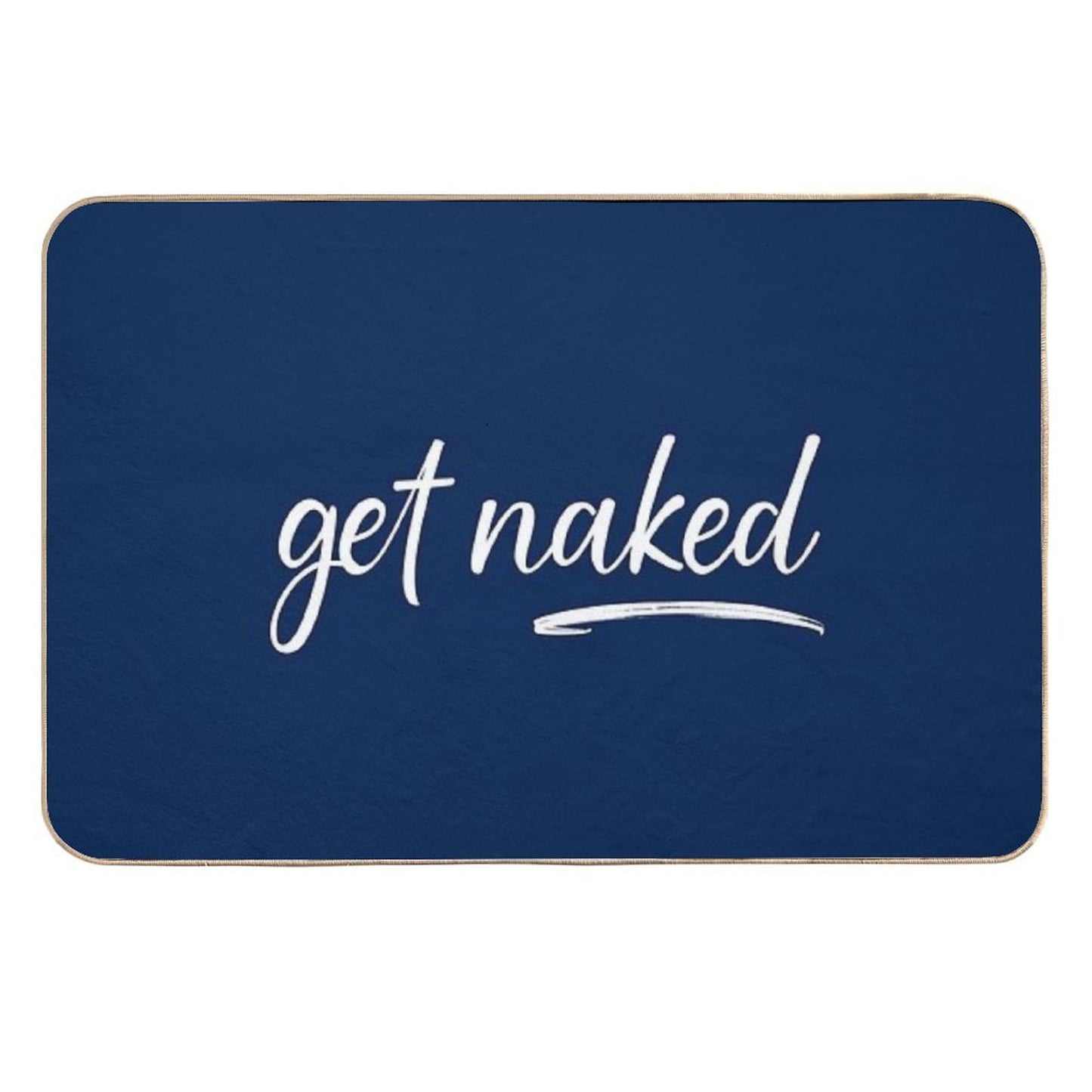 Get Naked Funny Bathroom Graphic Stain-Proof Bath Mat