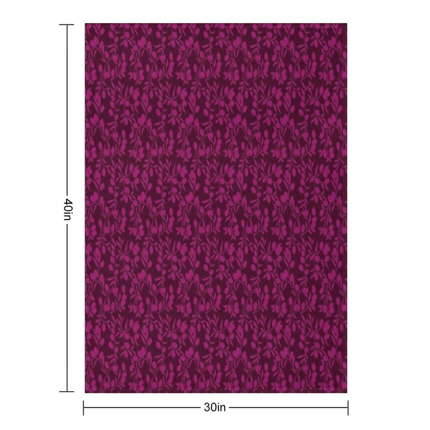Burgundy Small Olive Pattern Anti-pilling Throw Blanket