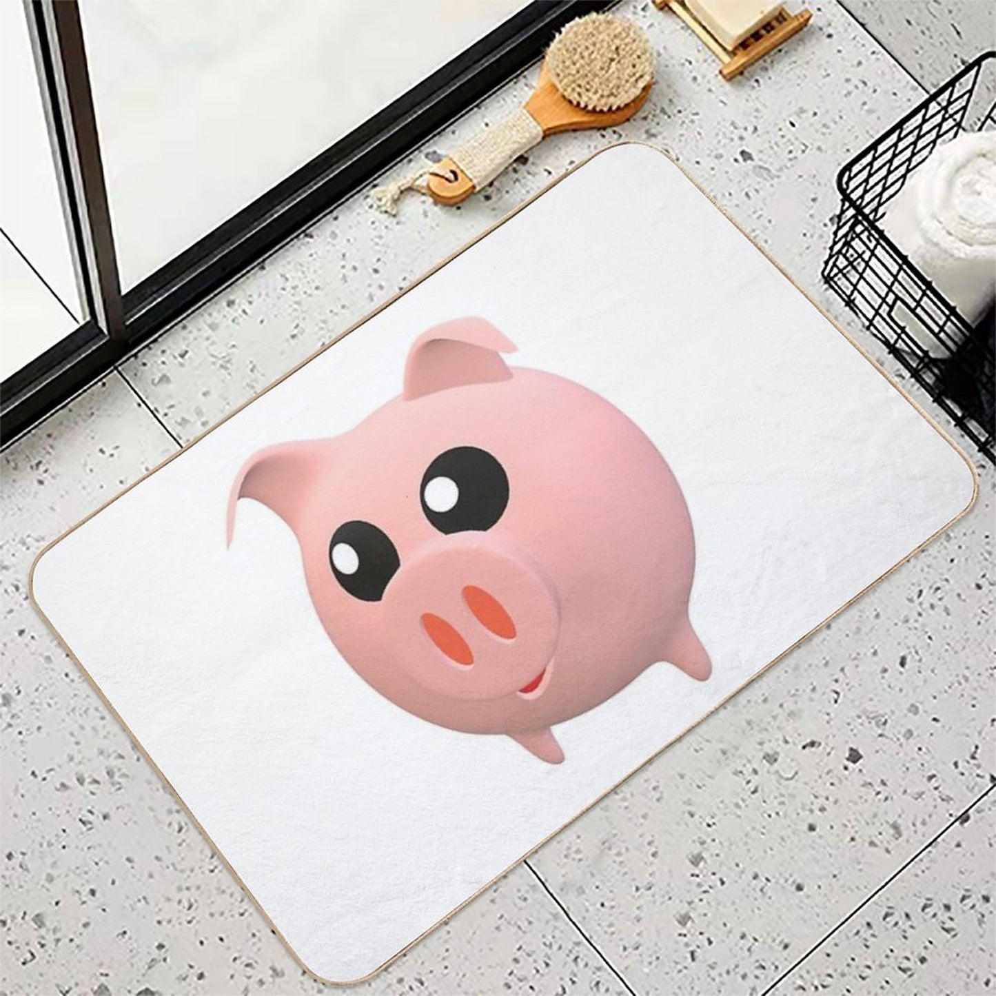 Pink Piglet Anti-Trip Bath Mat