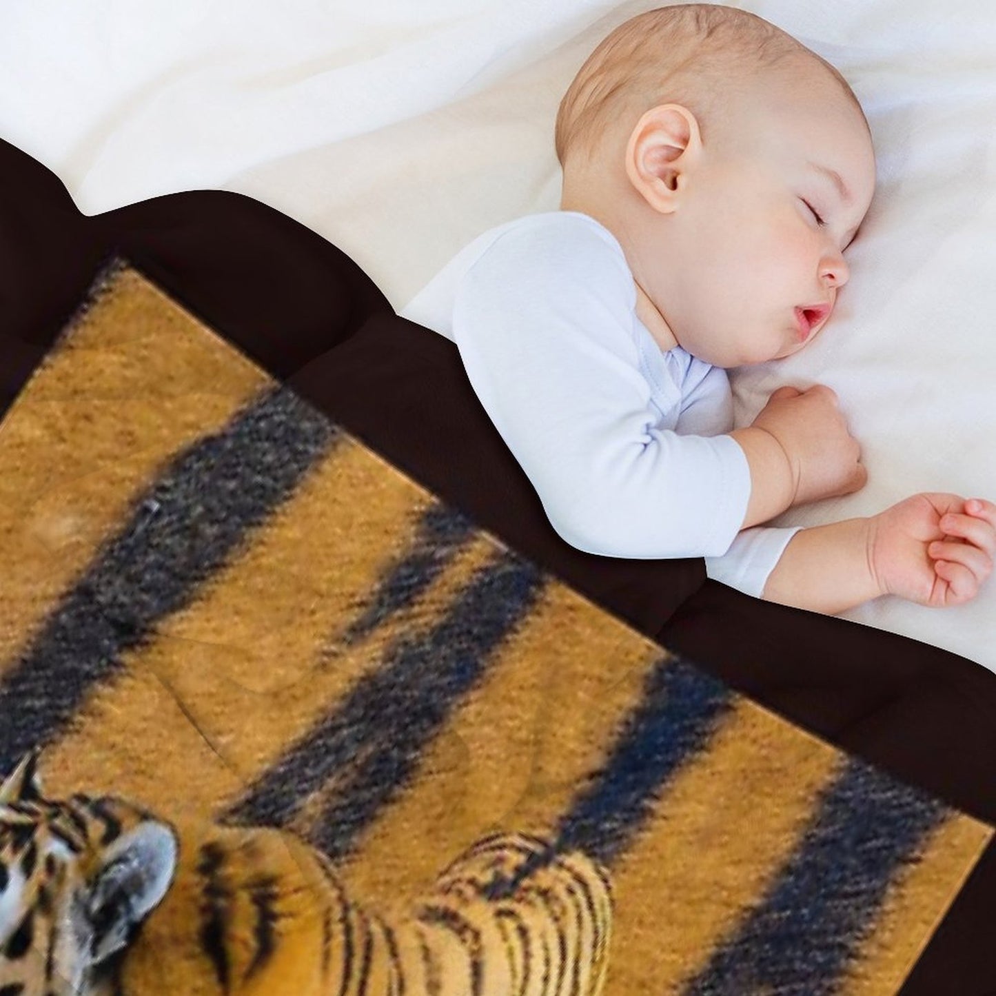 Copy of Copy of Copy of Copy of TIGER IN BEAUTIFUL COLORS. Wrinkle-free Throw Blanket