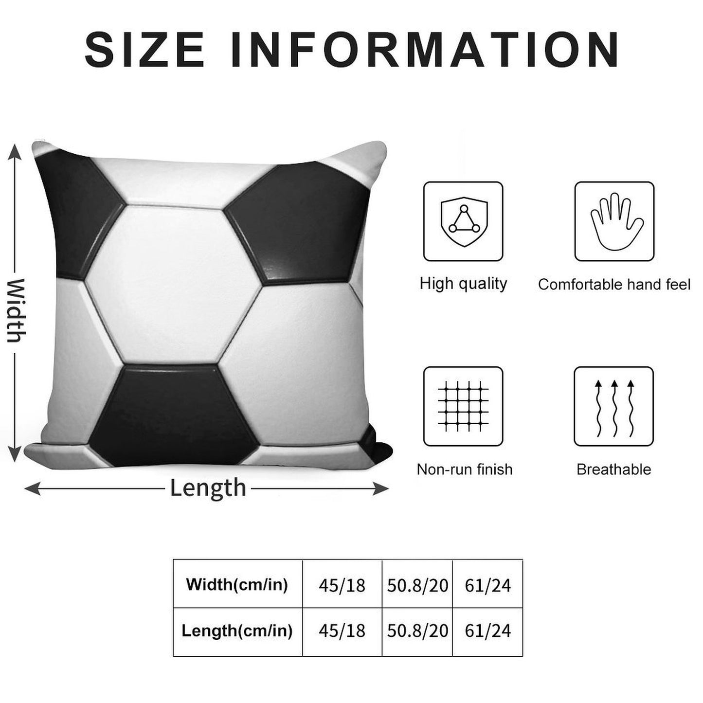 Soccer Cover, Case, Handy, Tablet, IPad, Sports, Team, Gift Soft Fade-Resistant Throw Pillow