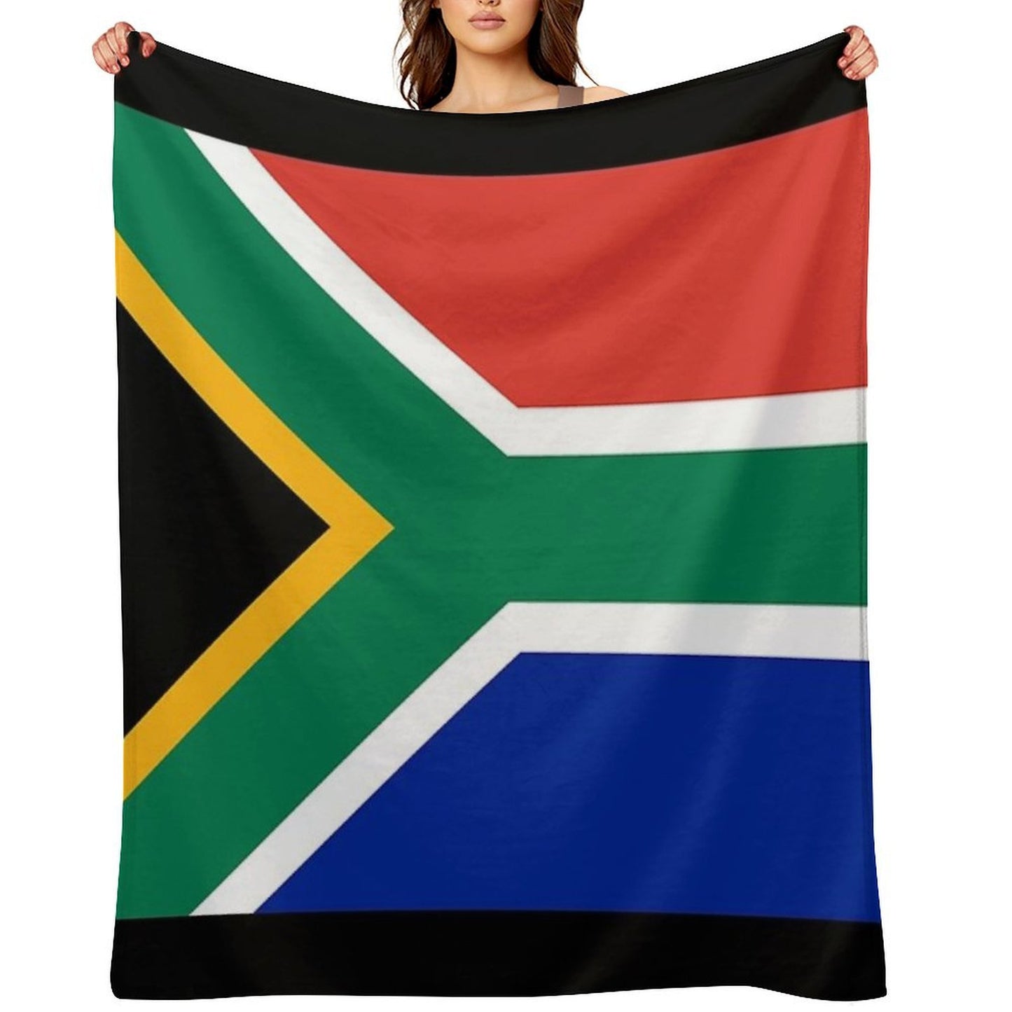 South African Springboks Flag Velvety-soft Throw Blanket