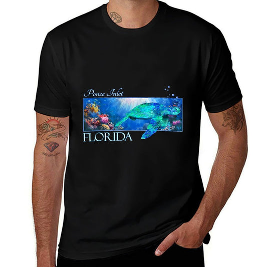Ponce Inlet Florida Vacation Swimming Sea Turtle  Versatile T-Shirt