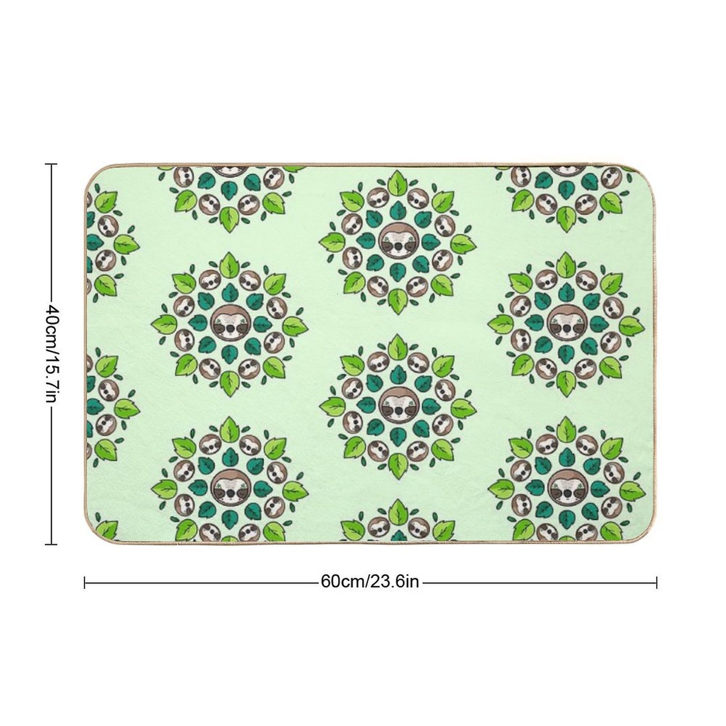 Mandala Sloth Slip-Resistant Bath Mat