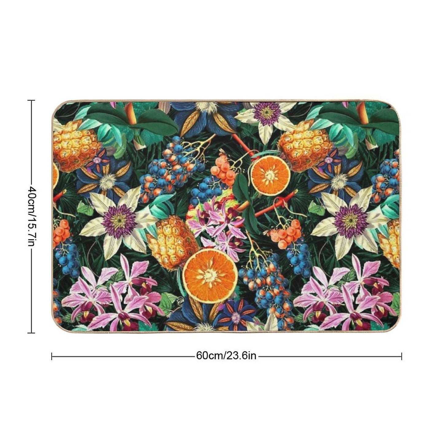 Tropical Orange Garden Multi-Purpose Bath Mat
