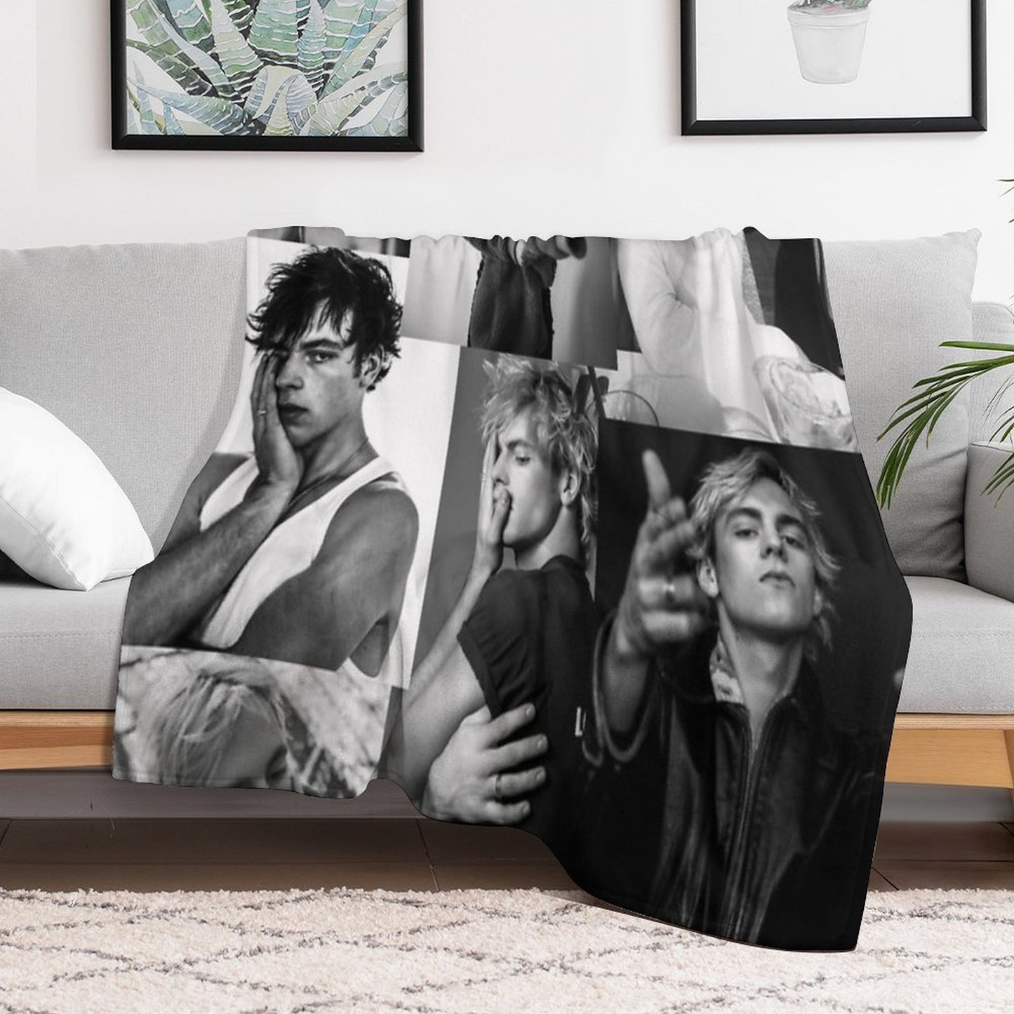 Ross Lynch Collage Eco-conscious Throw Blanket