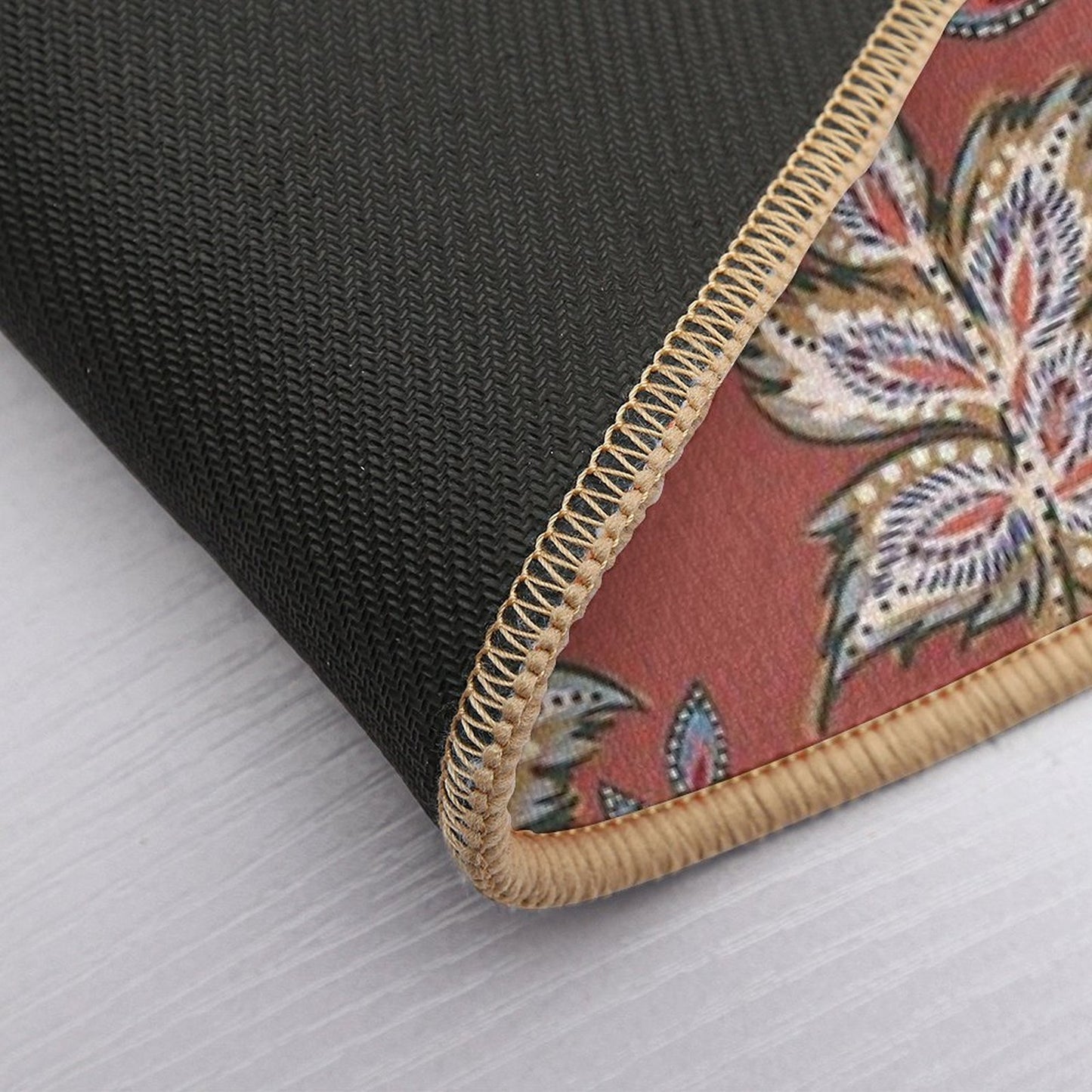 Floral Pattern Of Warm Earth Tones Multi-Purpose Bath Mat