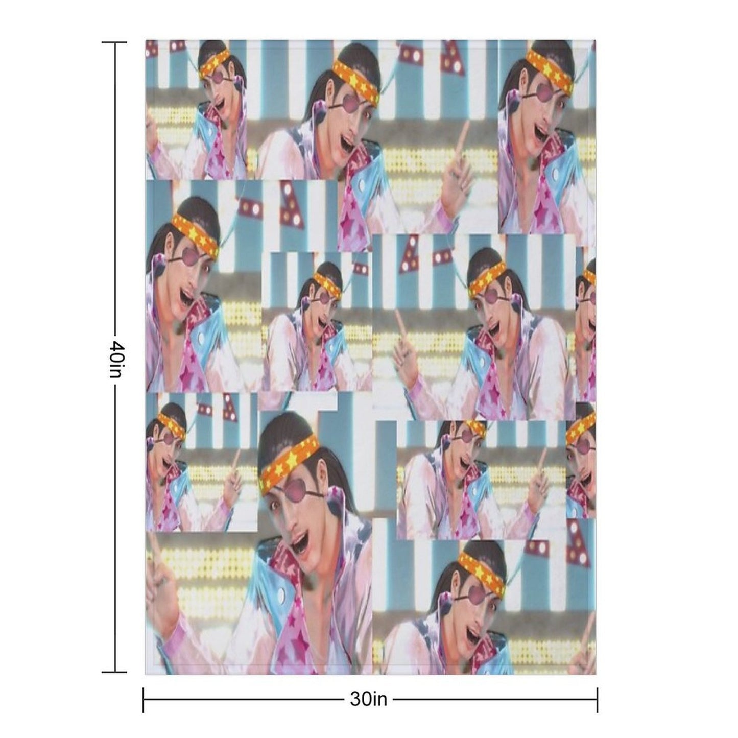 Goro Majima Yakuza Montage Premium Throw Blanket