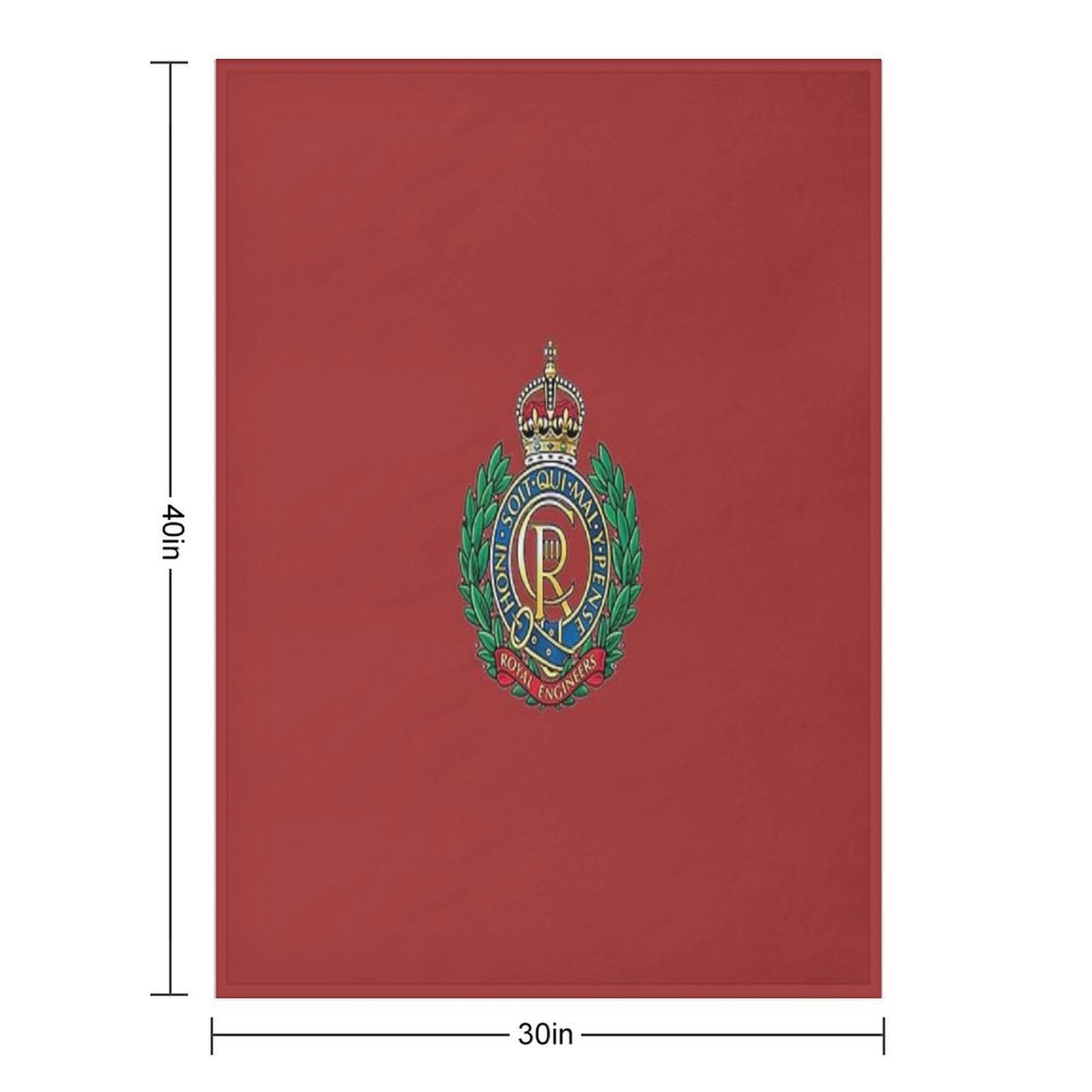 Royal Engineers Capbadge - Tudor Crown Versatility Throw Blanket