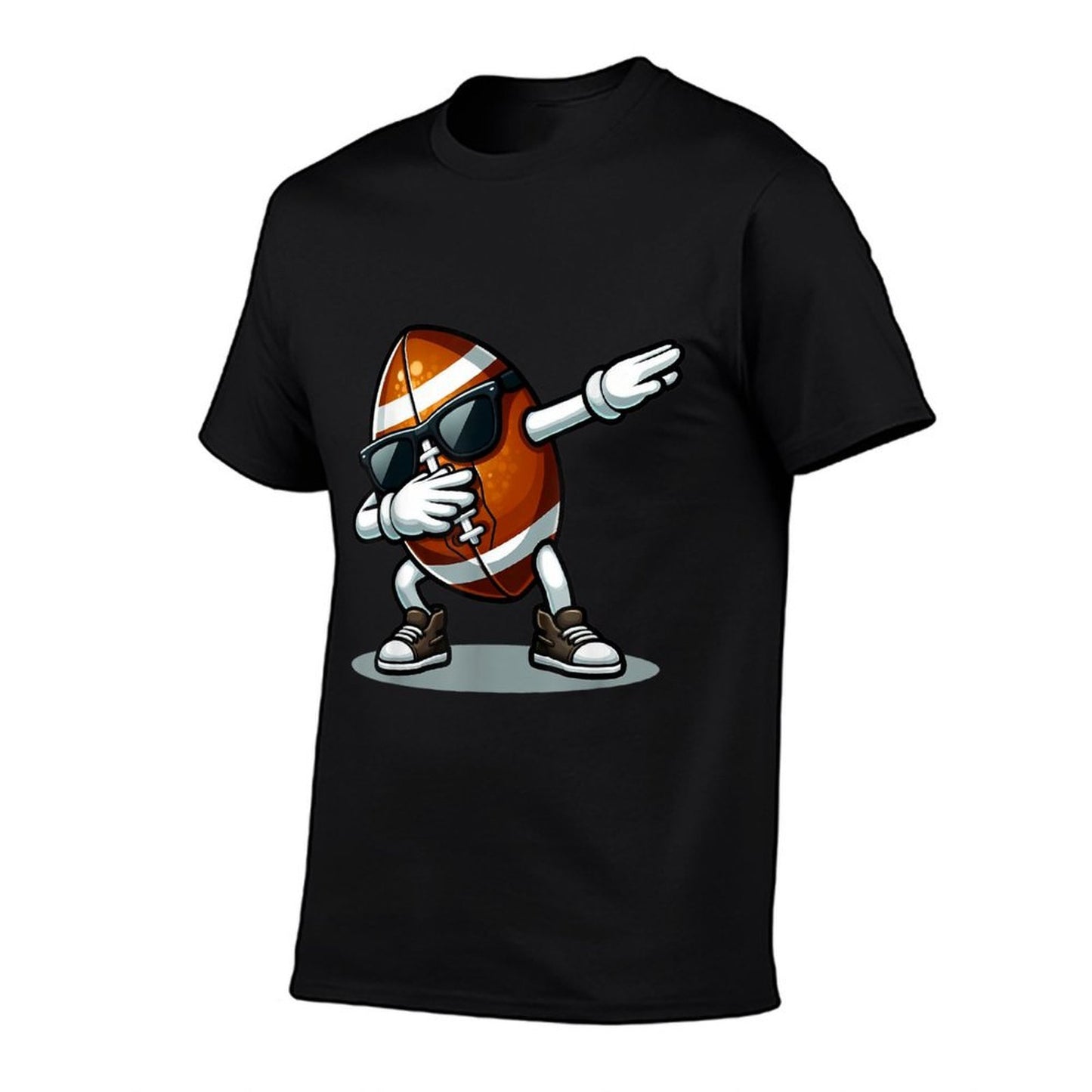 Dabbing Football Vintage Retro Apparel Unisex-Kids Black Small Football Polyester Blend T-Shirt