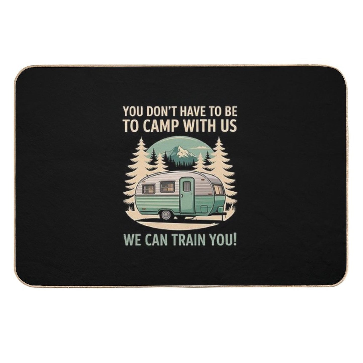 Crazy Camp With Us Funny Camping Rapid-Drying Bath Mat