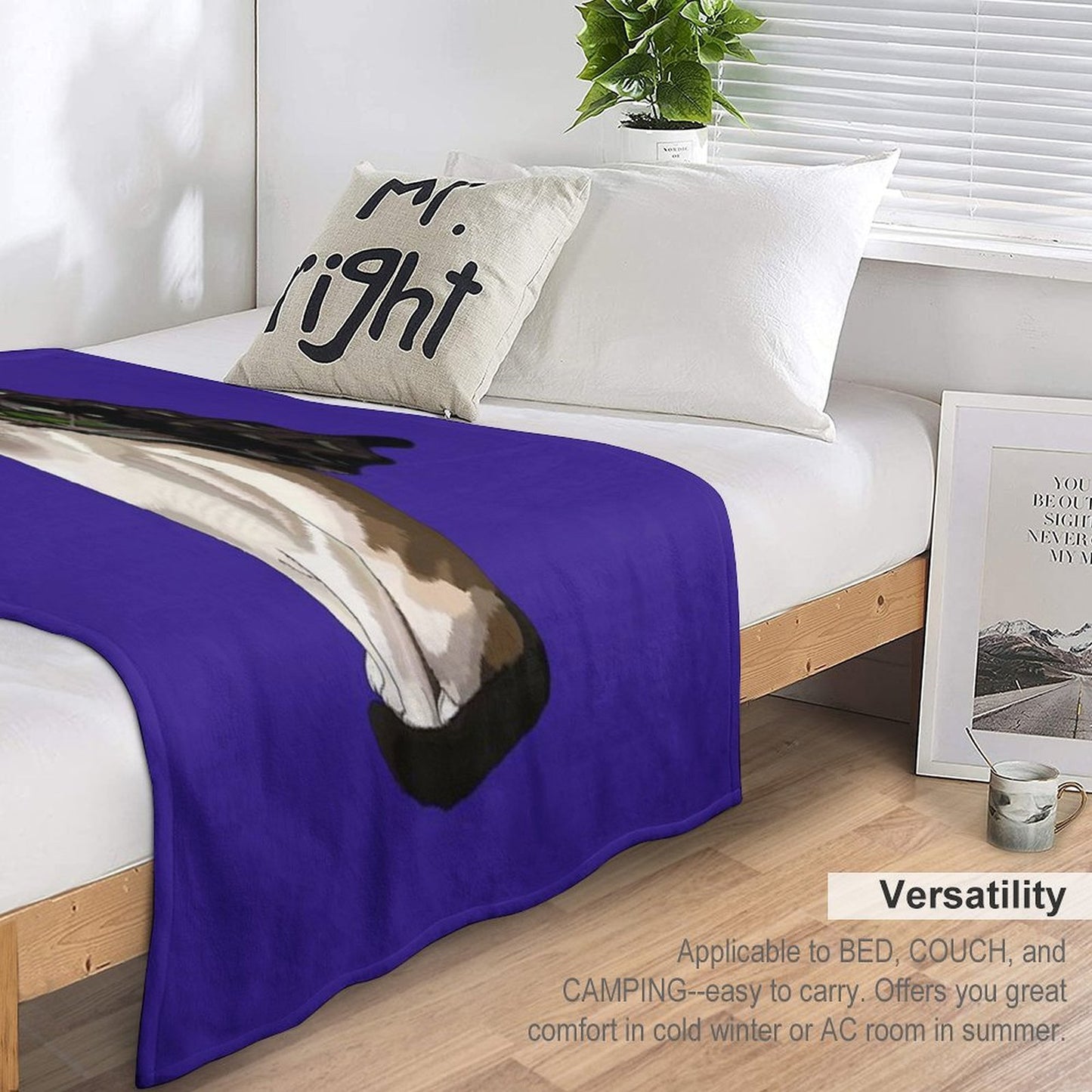 Seal Point Snowshoe Siamese Tailed Jay Butterfly Cat Wrinkle-free Throw Blanket