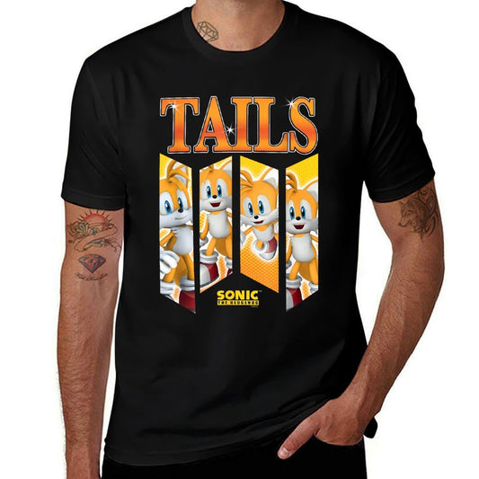 Sonic The Hedgehog Tails Speed & Shine Panels  Breathable T-Shirt