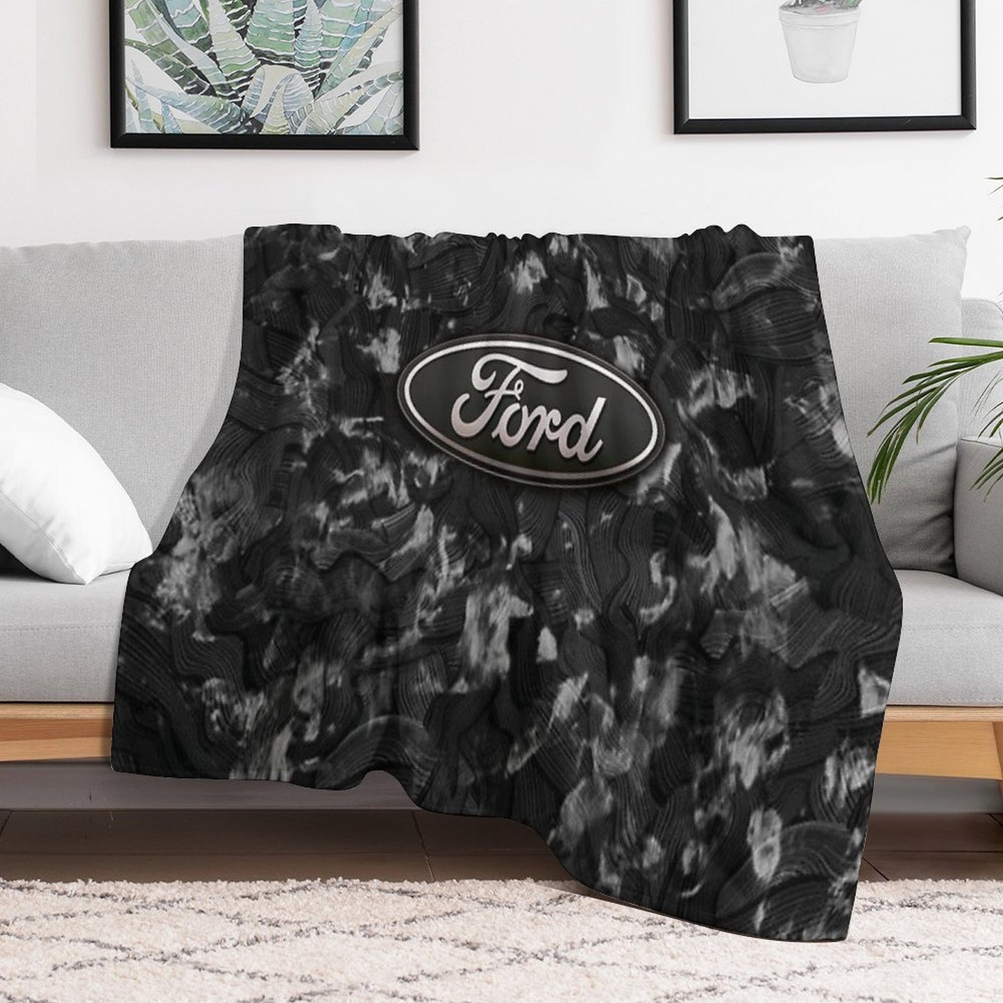 Forged Carbon Fiber Ford Multi-functional Throw Blanket