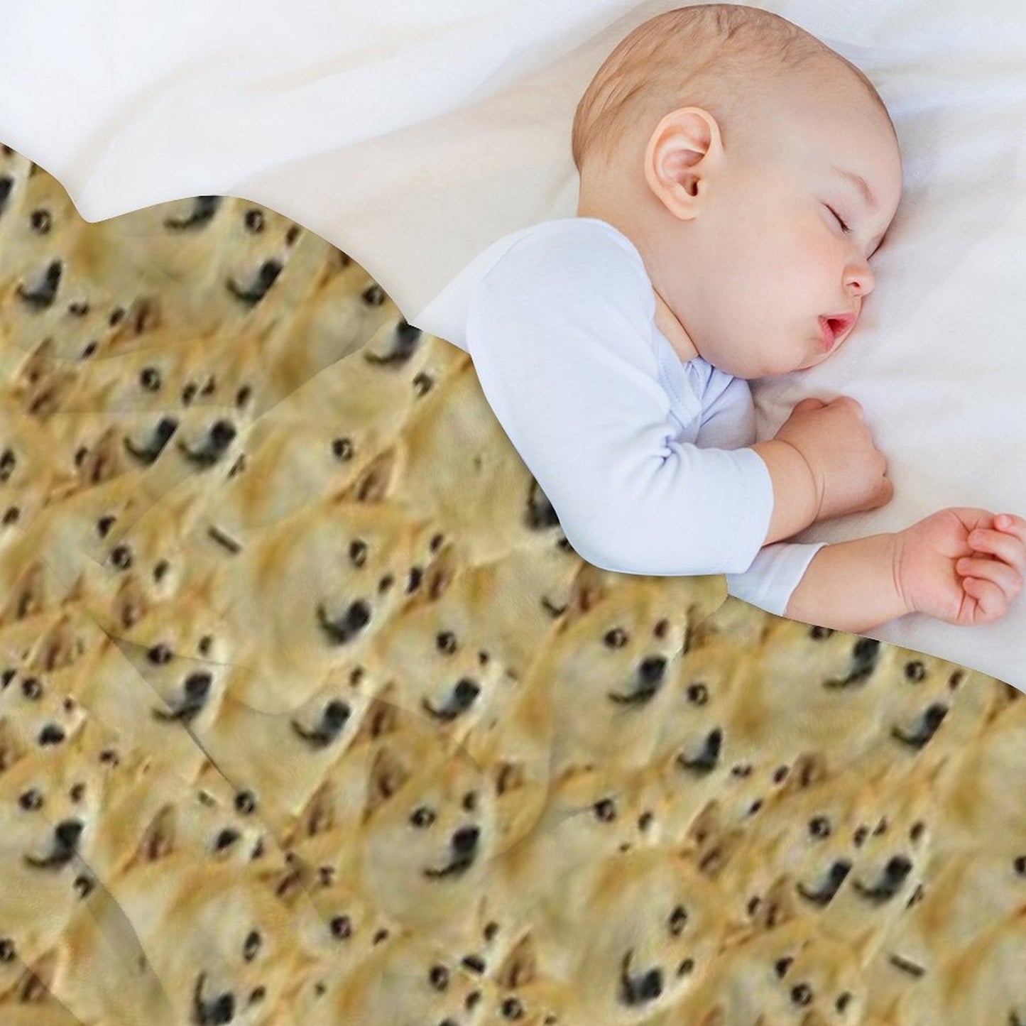 Doge Meme Machine-washable Throw Blanket