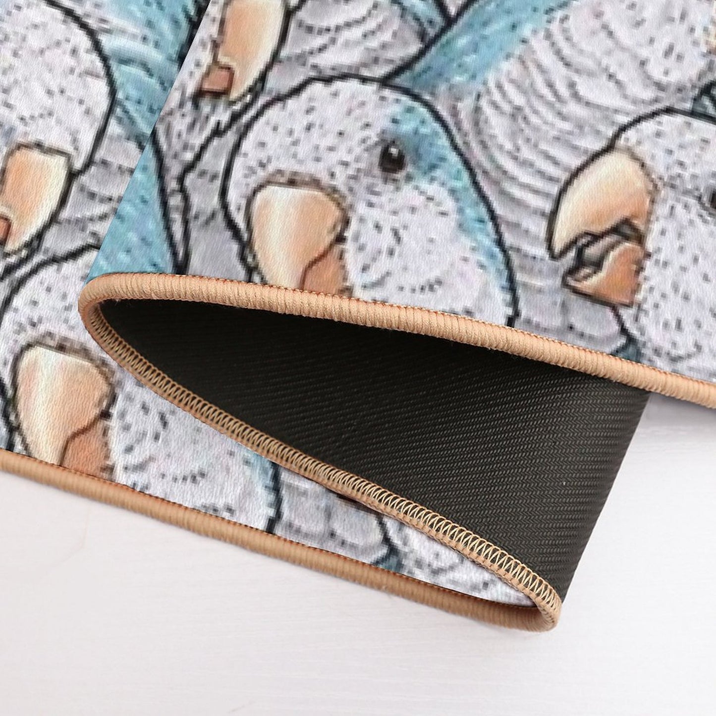 Blue Quaker Monk Parakeets Dirt-Trapping Bath Mat